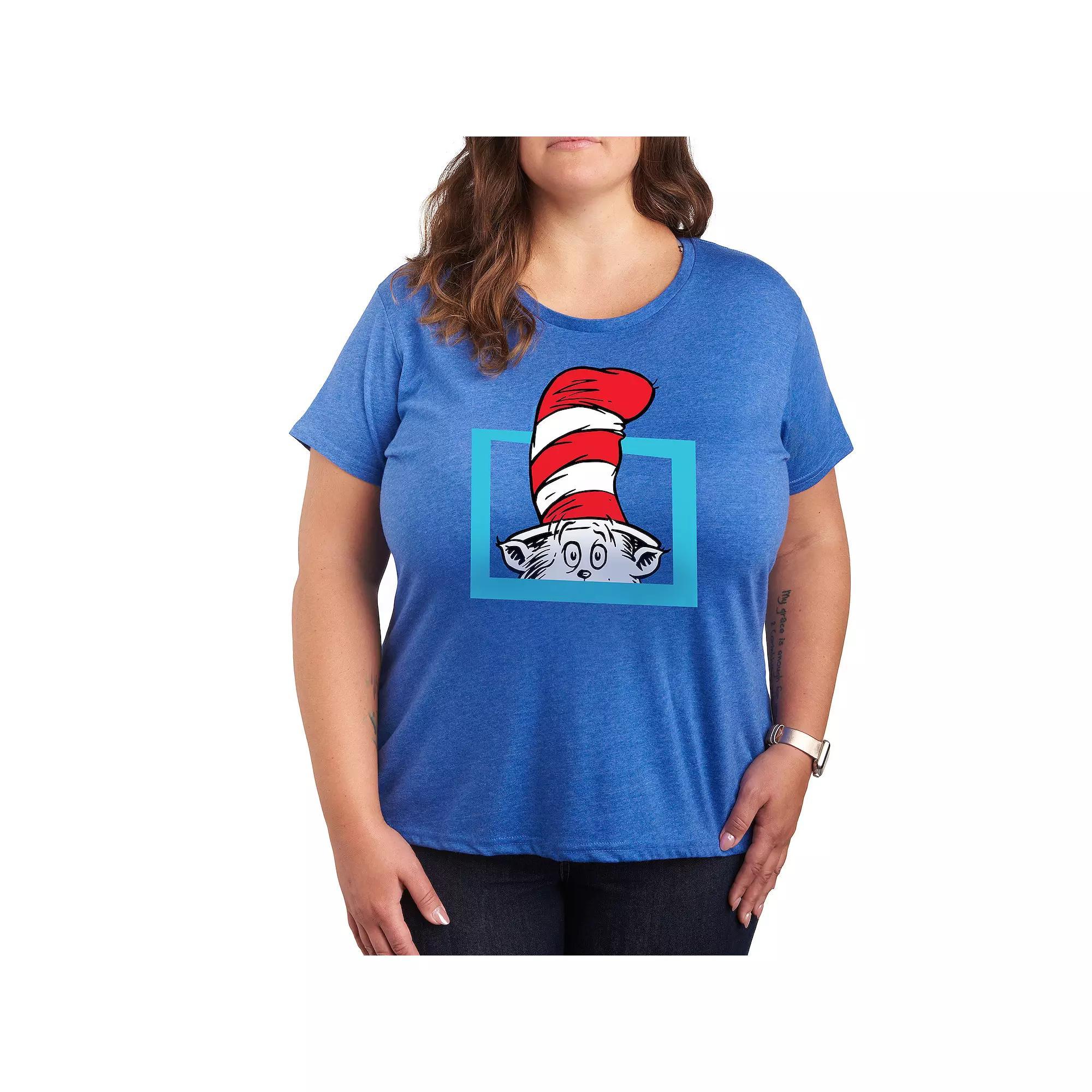 Plus Size Friends Speak Fluent Quotes Graphic Tee, Womens Grey Blue Product Image