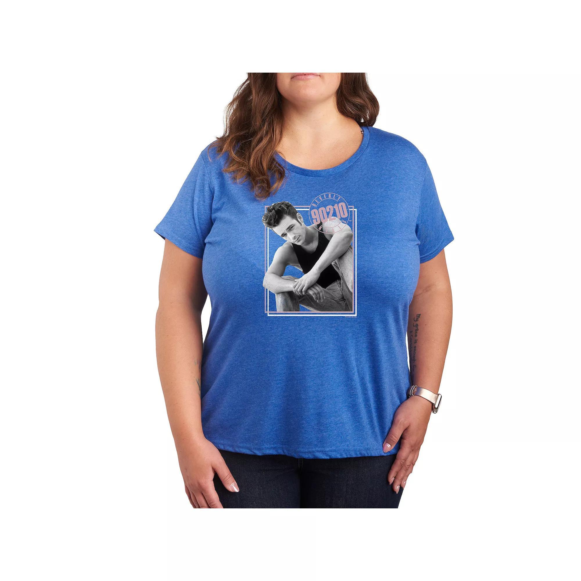 Plus Size 90210 Dylan Hero Tee, Women's, Size: 4XL, Dark Blue Product Image