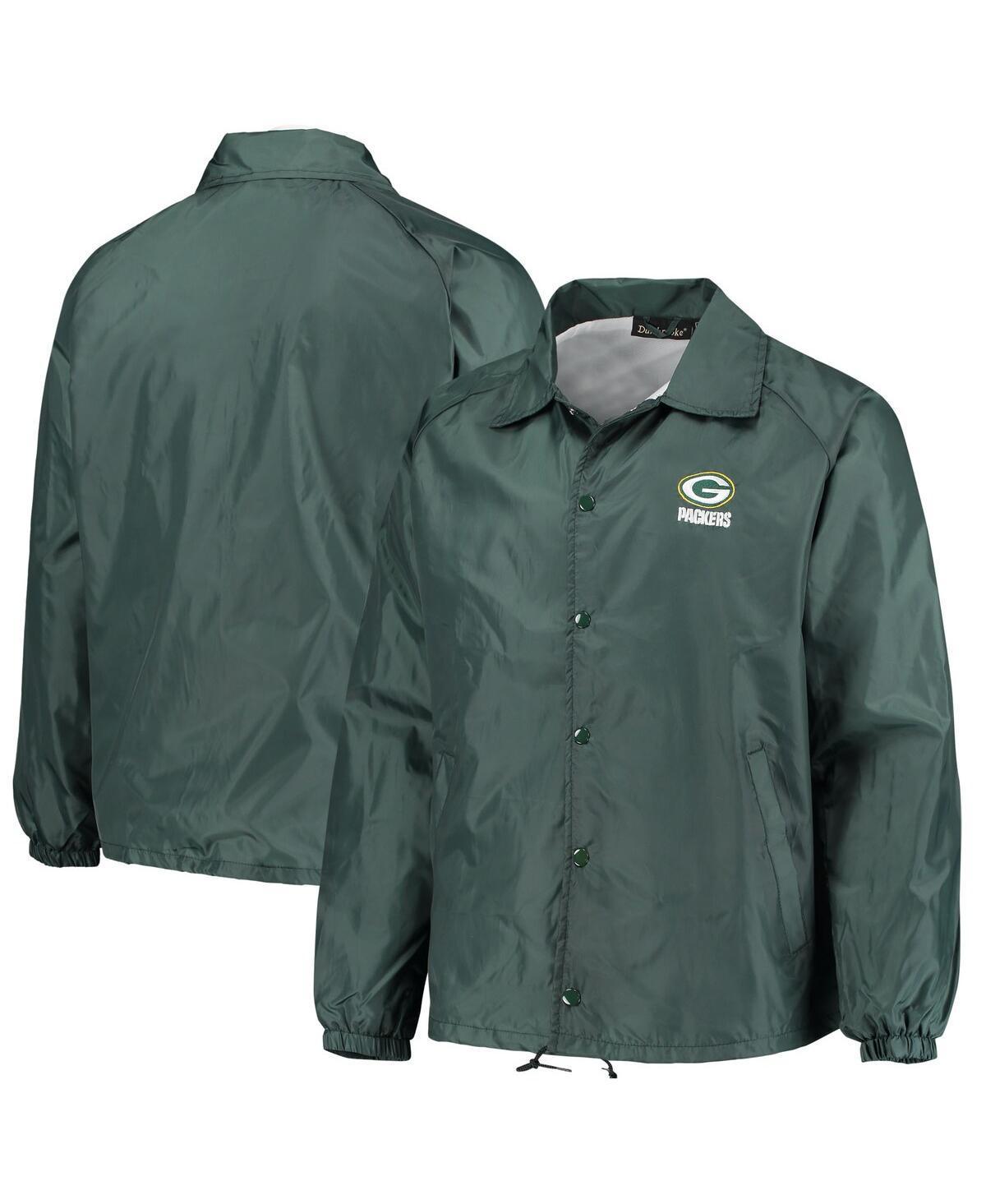 Men's Green Green Bay Packers Coaches Classic Raglan Full-Snap Windbreaker Jacket, Size: Small Product Image