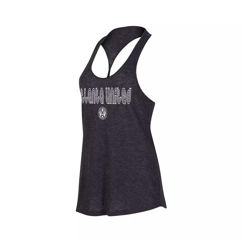 Women's Concepts Sport Heather Charcoal Atlanta United FC Radiant Twist Back Scoop Neck Tank Top, Size: XL, Atu Charco Product Image