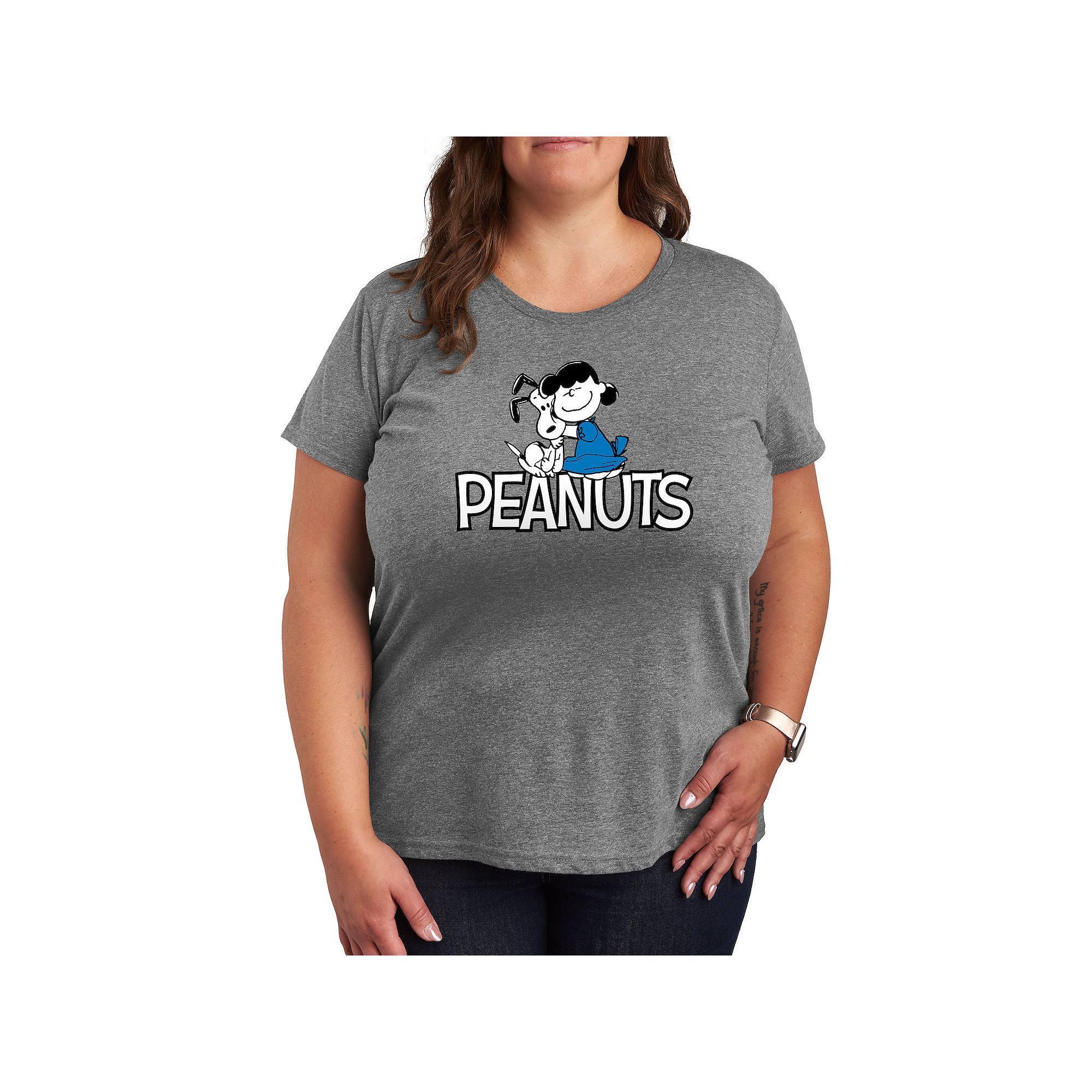 Plus Floral Bundles Graphic Tee, Womens Grey Green Product Image