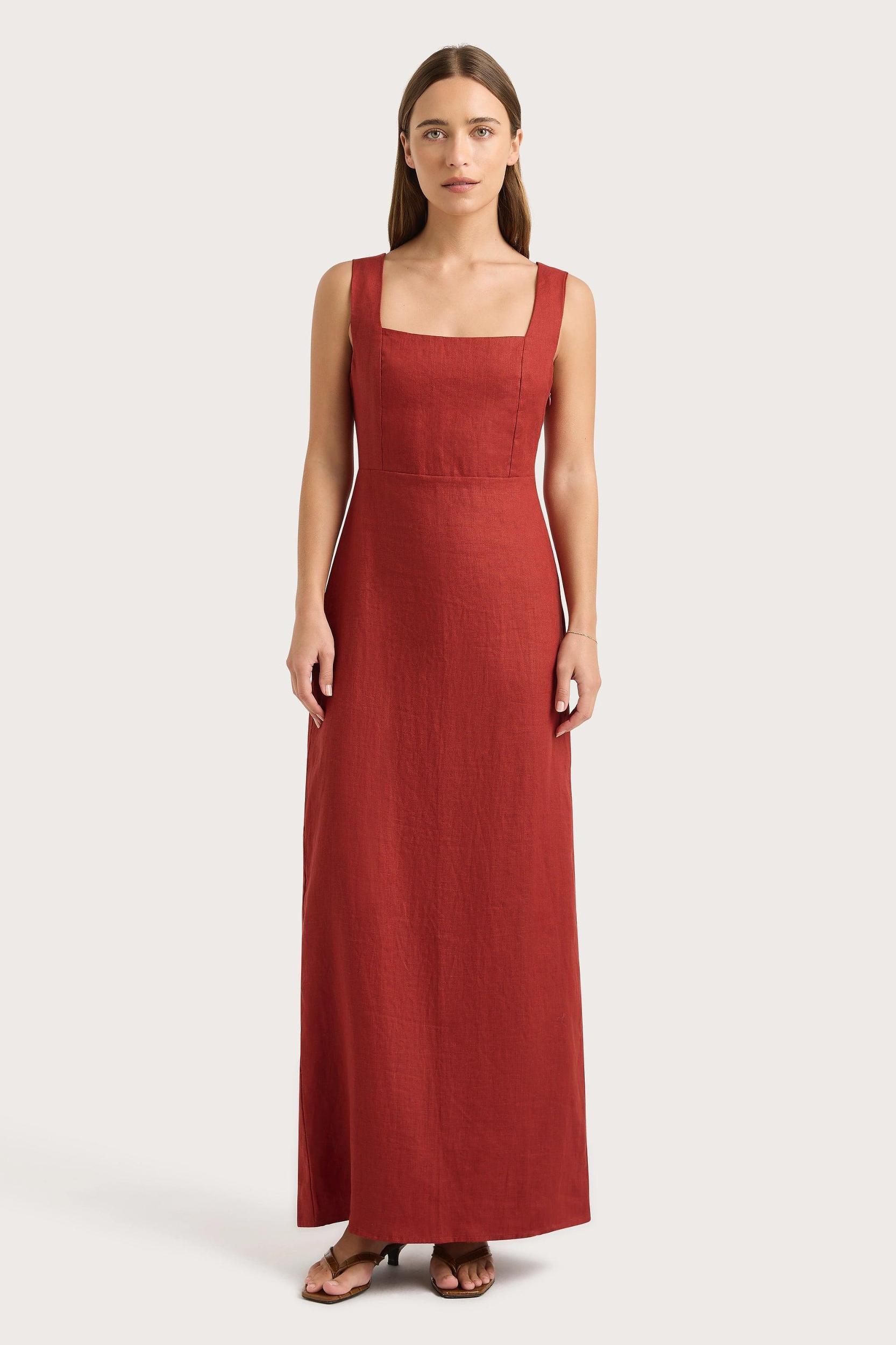 Lais Midi Dress Garnet Product Image
