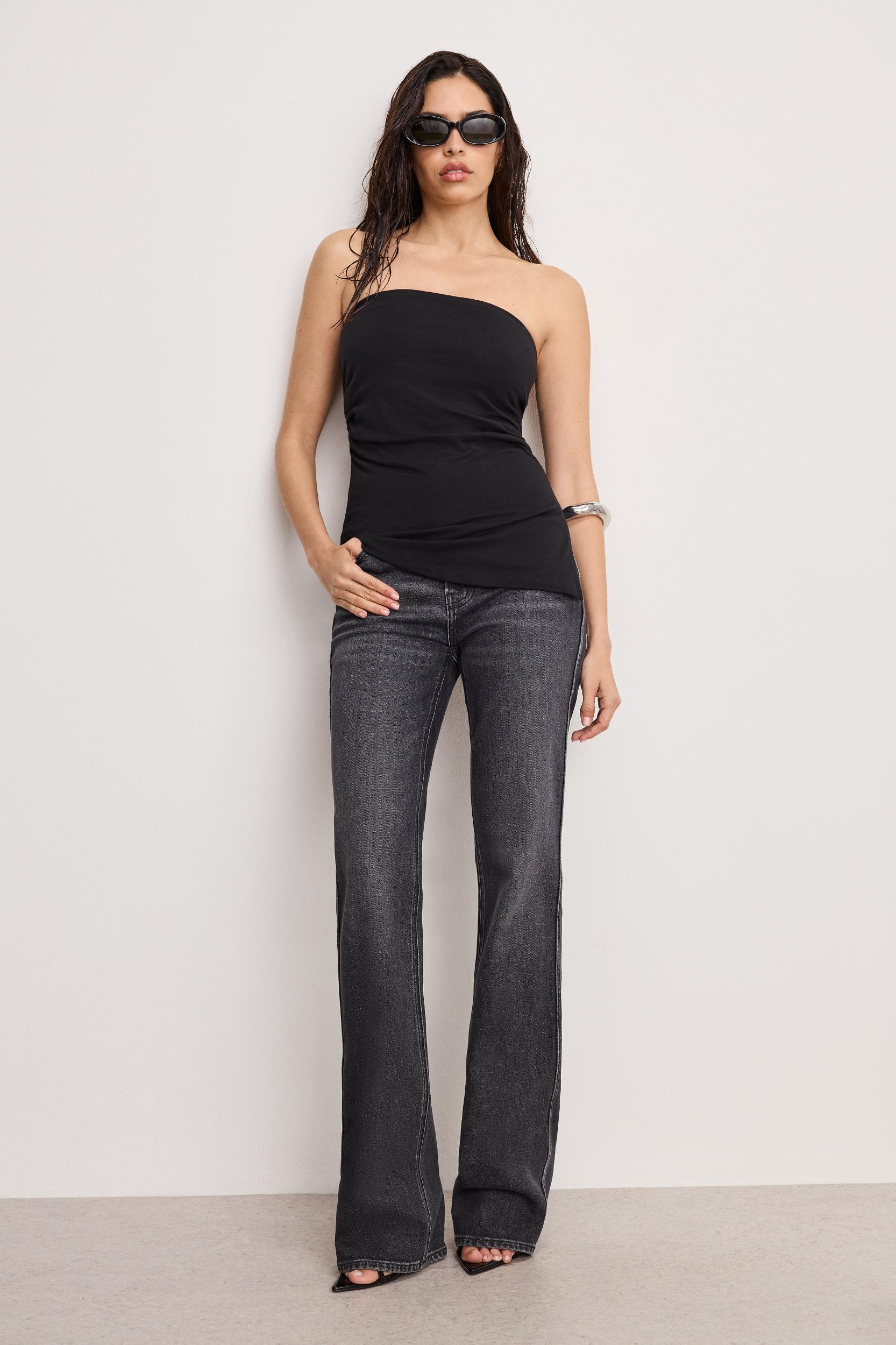 SUPER STRETCH JERSEY TUBE TOP | BLACK001 Product Image