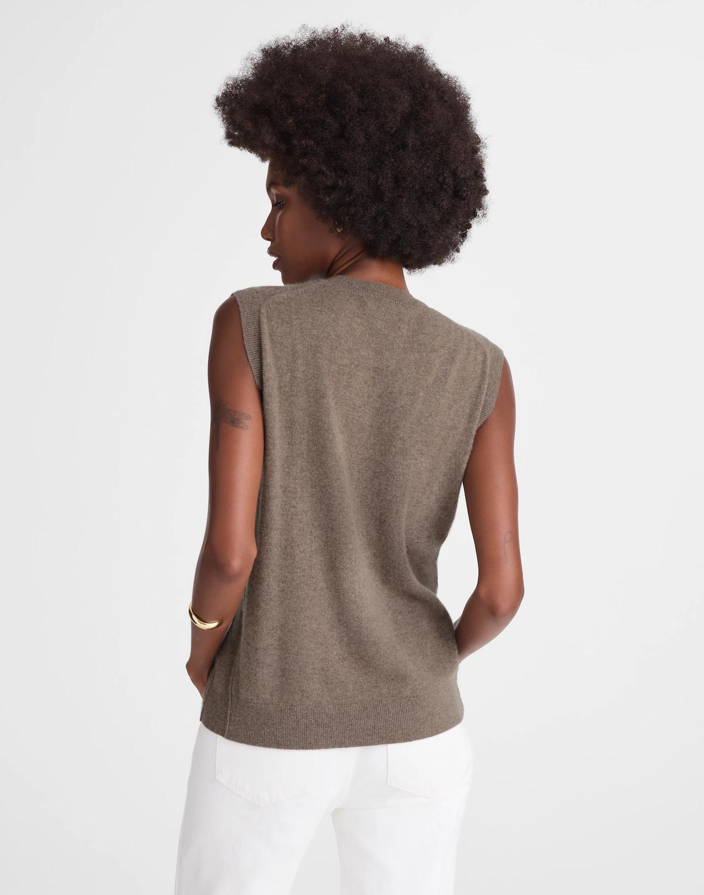 Cashmere V-Neck Sweater Vest Product Image