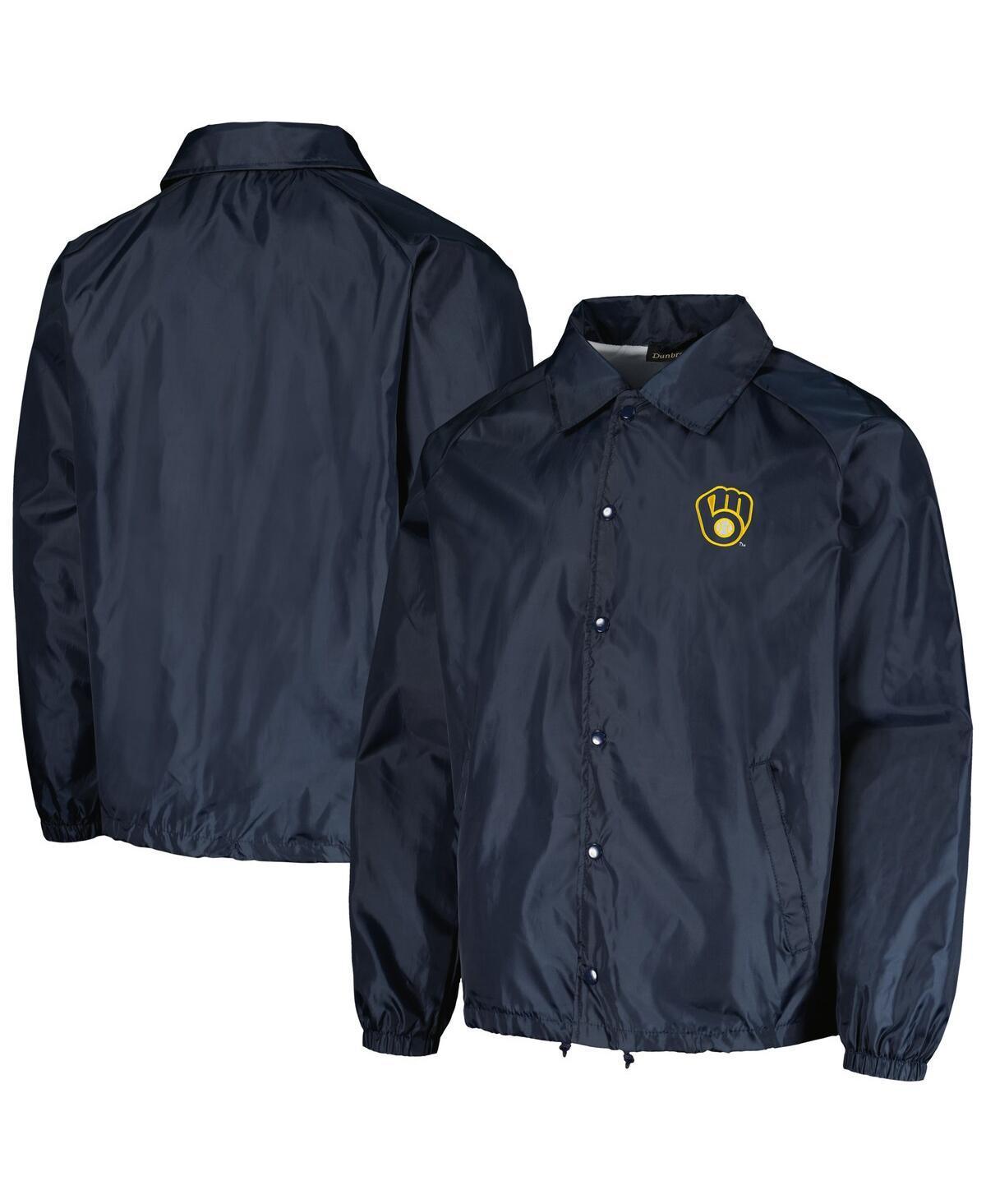 Men's Dunbrooke  Navy Minnesota Twins Coach's Raglan Full-Snap Windbreaker Jacket, Size: Large, Blue Product Image