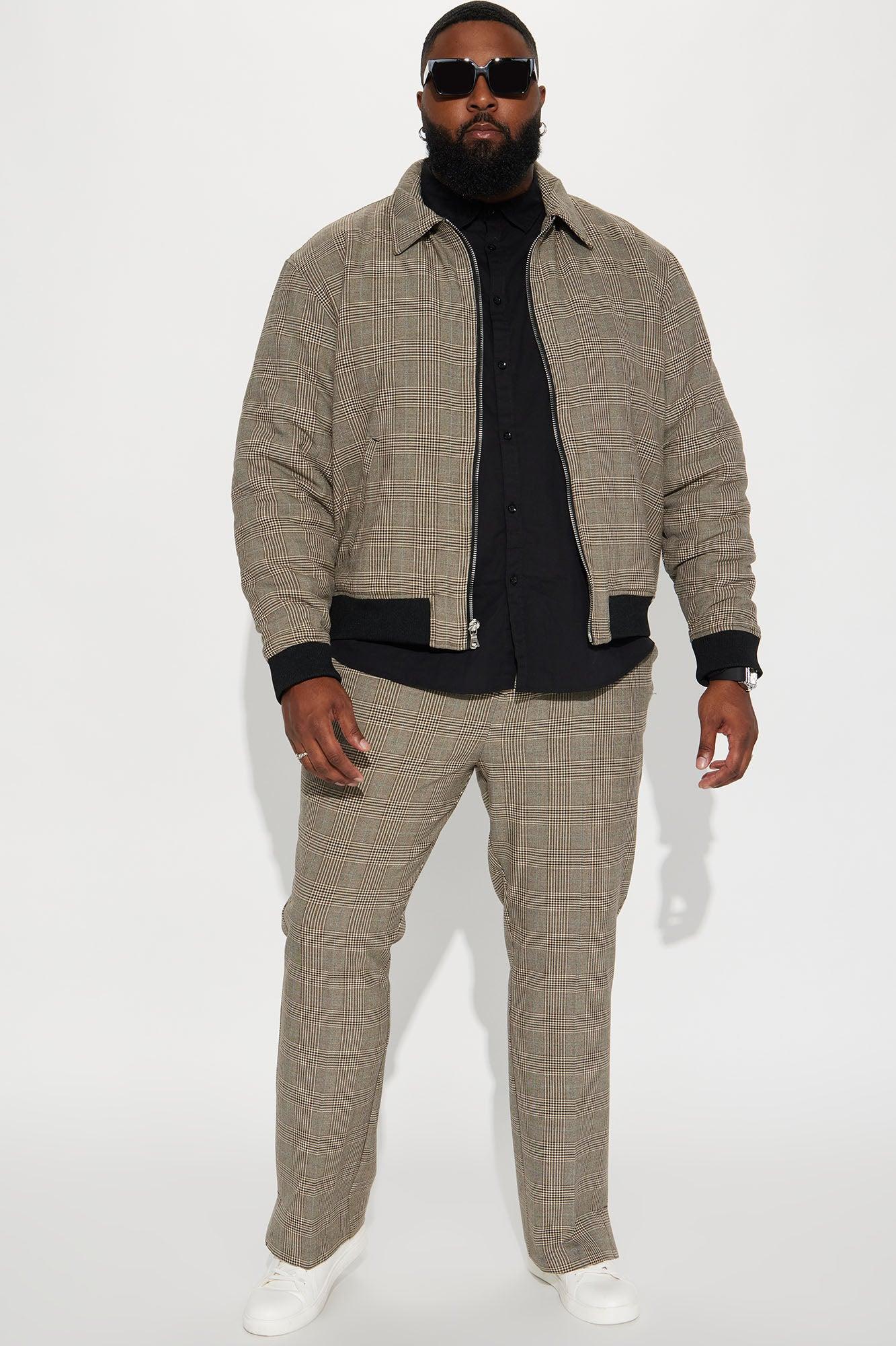 Anderson Plaid Bomber Jacket - Camel/combo Product Image