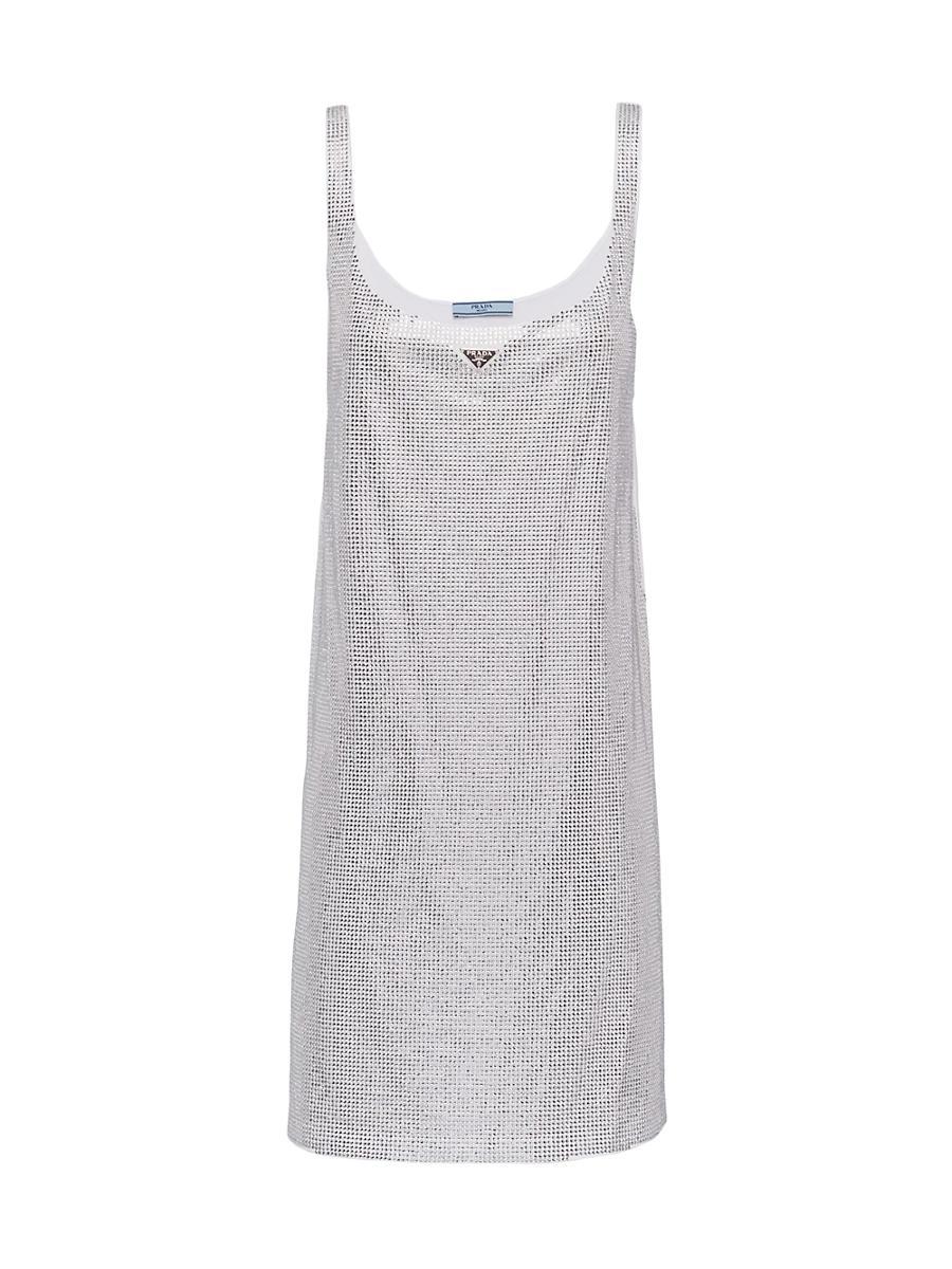 Womens Embroidered Jersey Dress Product Image