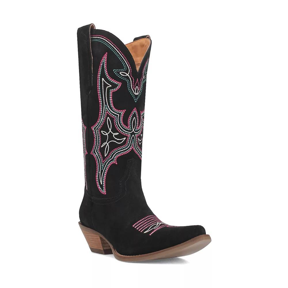 Dingo Women's Hot Sauce Embroidered Leather Cowboy Boots, Size: 10, Black Product Image