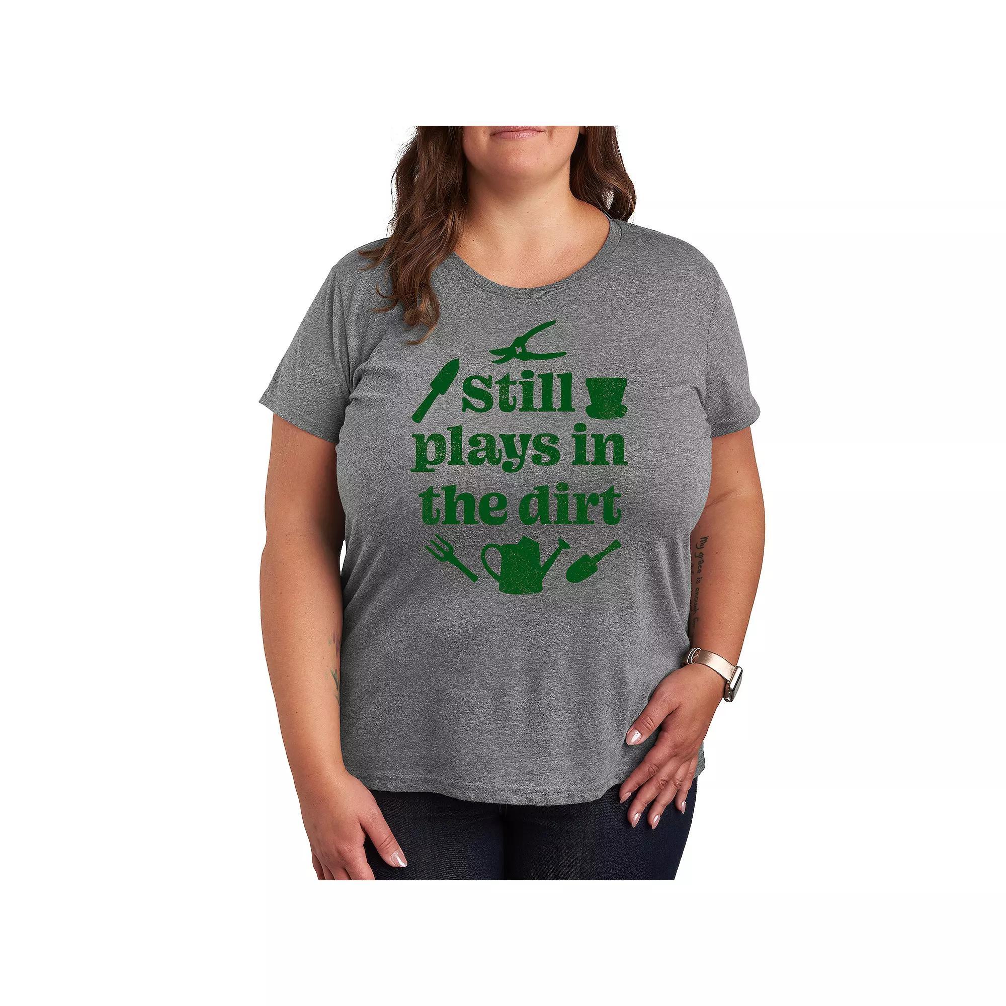 Plus Pete the Cat St. Patricks Day Pete Face Graphic Tee, Womens Grey Gray Product Image
