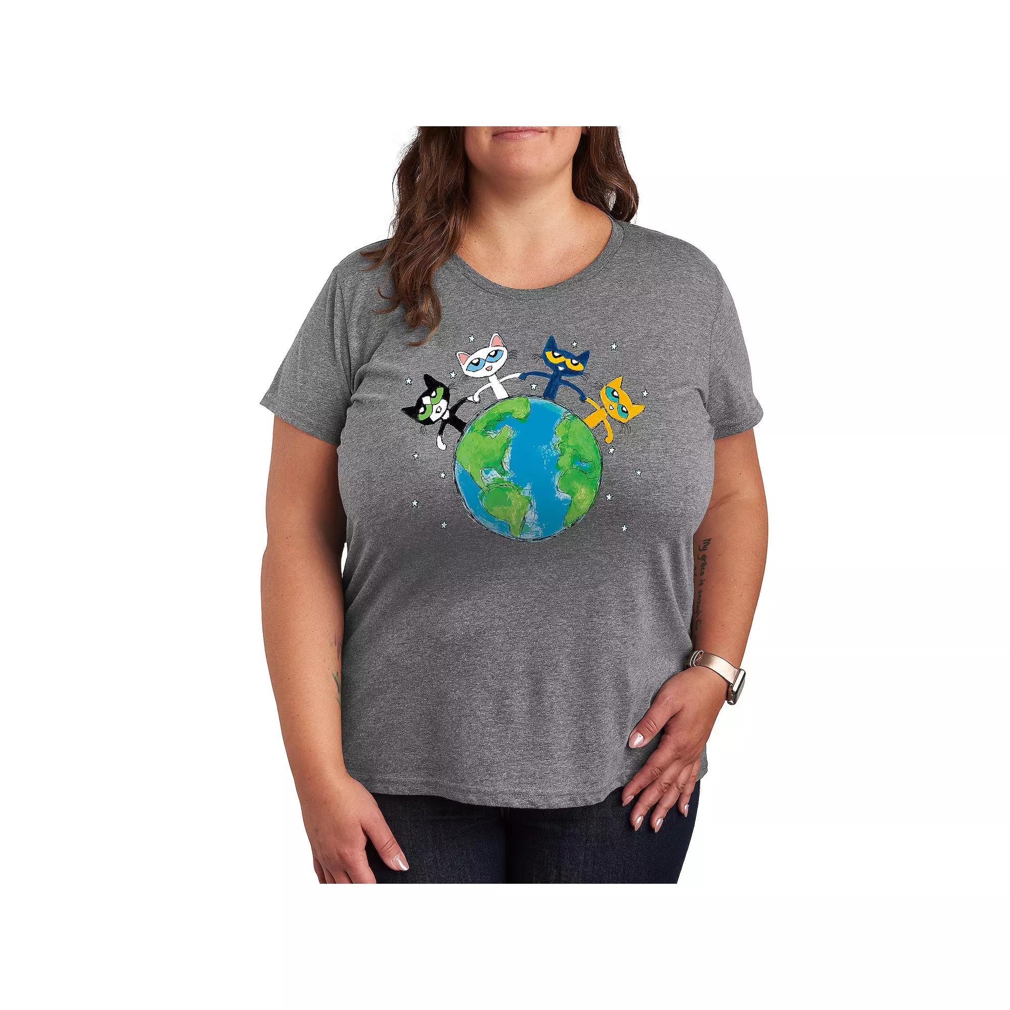 Plus Pete the Cat Diversity Graphic Tee, Womens Product Image
