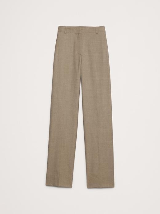 High-Rise Modern Straight Lightweight Wool Flannel Pant Product Image