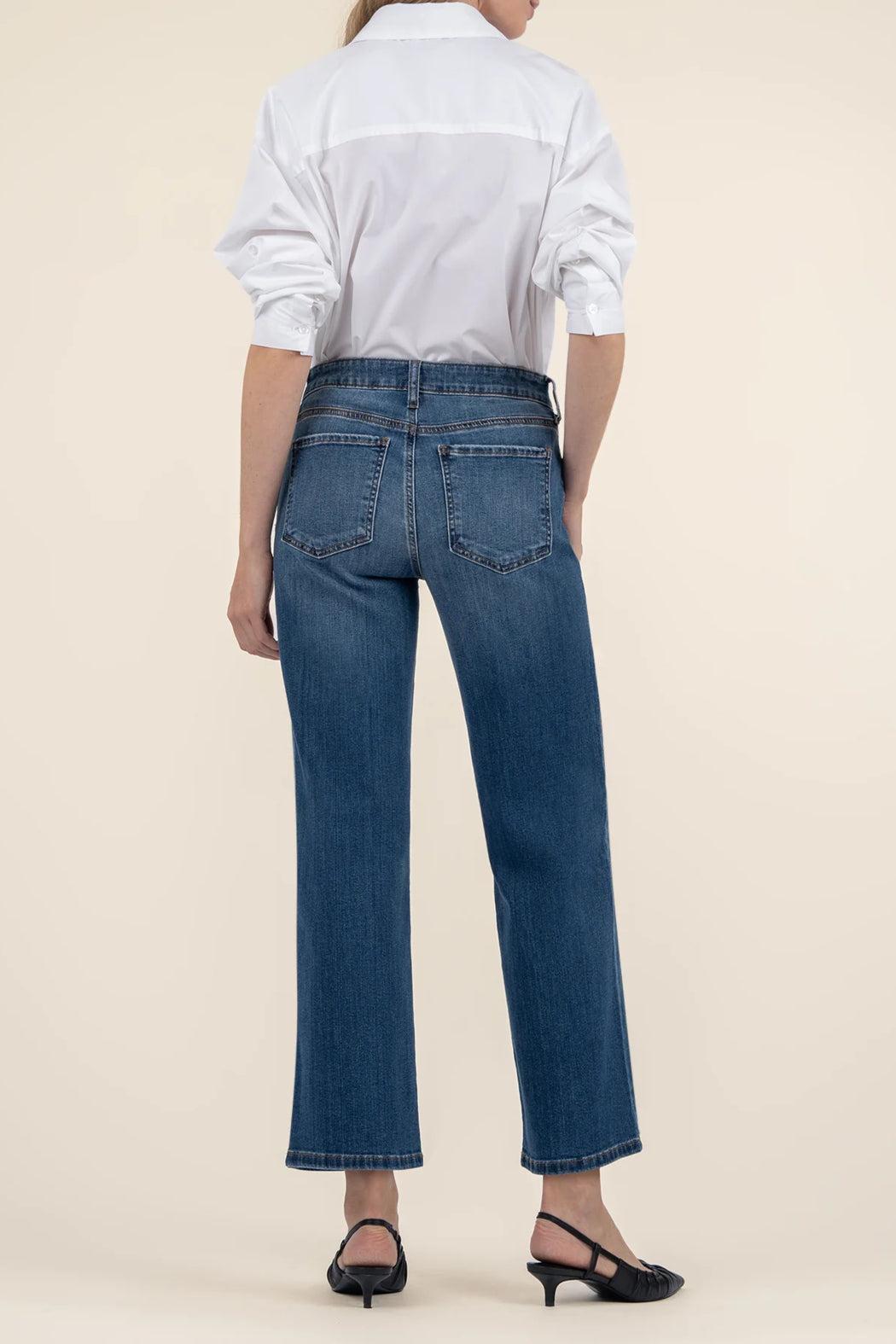 Charlotte High Rise Wide Leg- Healthy w/ Dark Wash Base Product Image