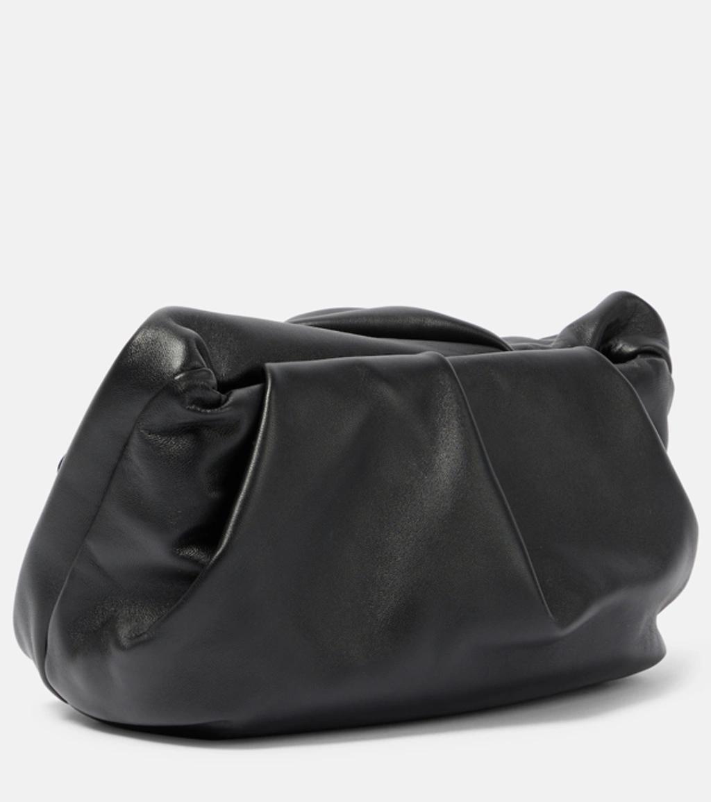 BURBERRY Rose Leather Clutch In Black Product Image