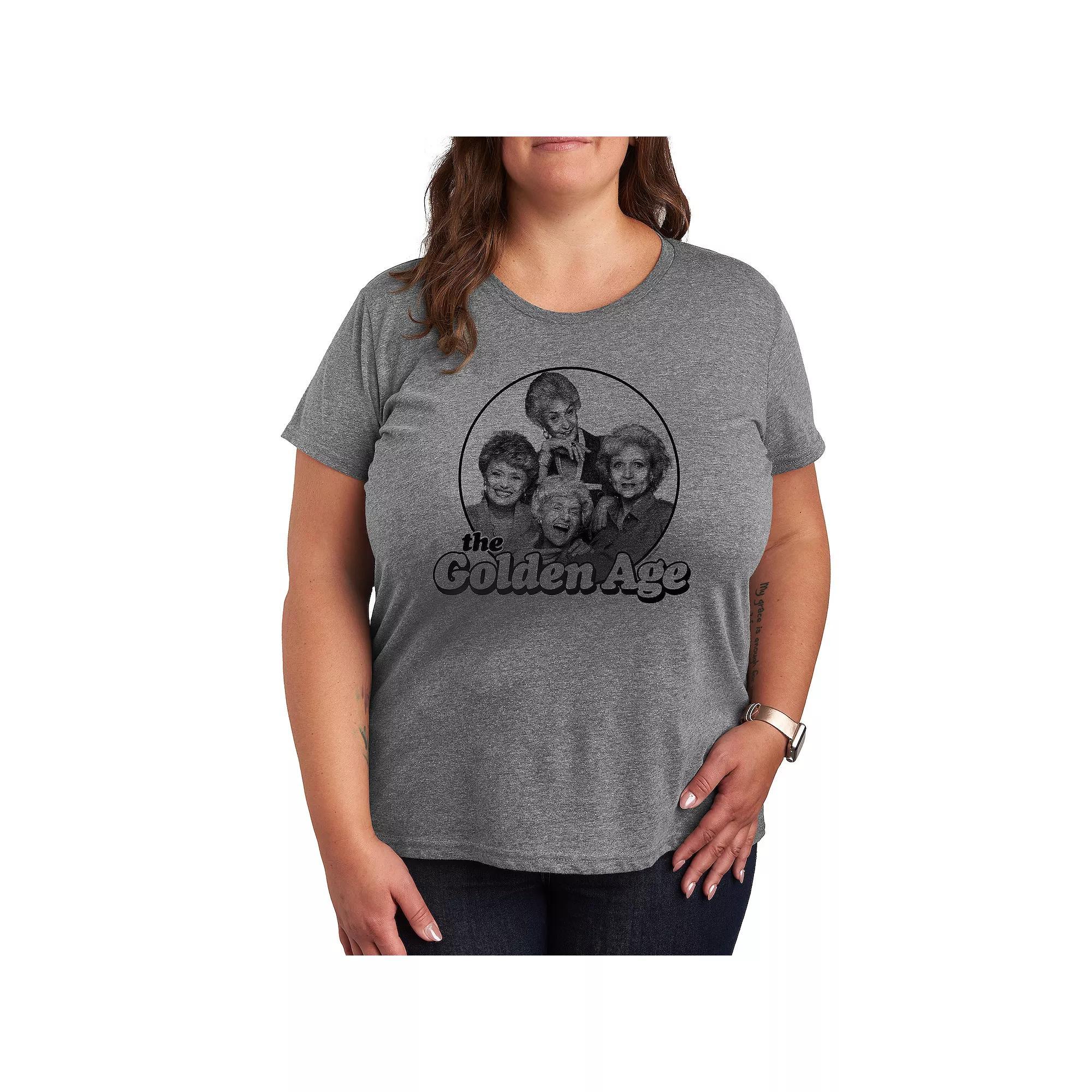 Plus Golden Girls The Golden Age Graphic Tee, Women's, Size: 2XL, Grey Gray Product Image