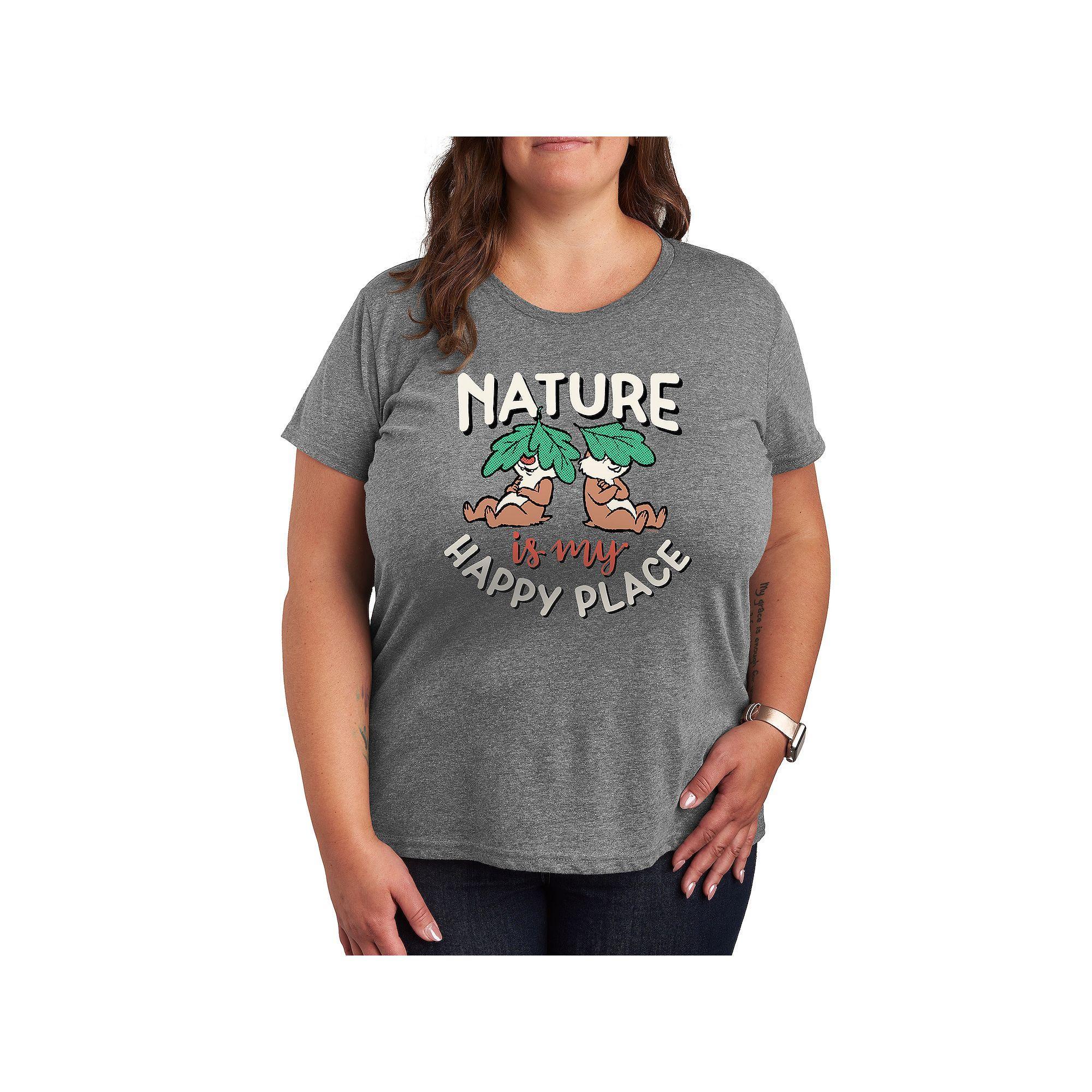 Plus Furby Made In The 90s Graphic Tee, Womens Grey Green Product Image
