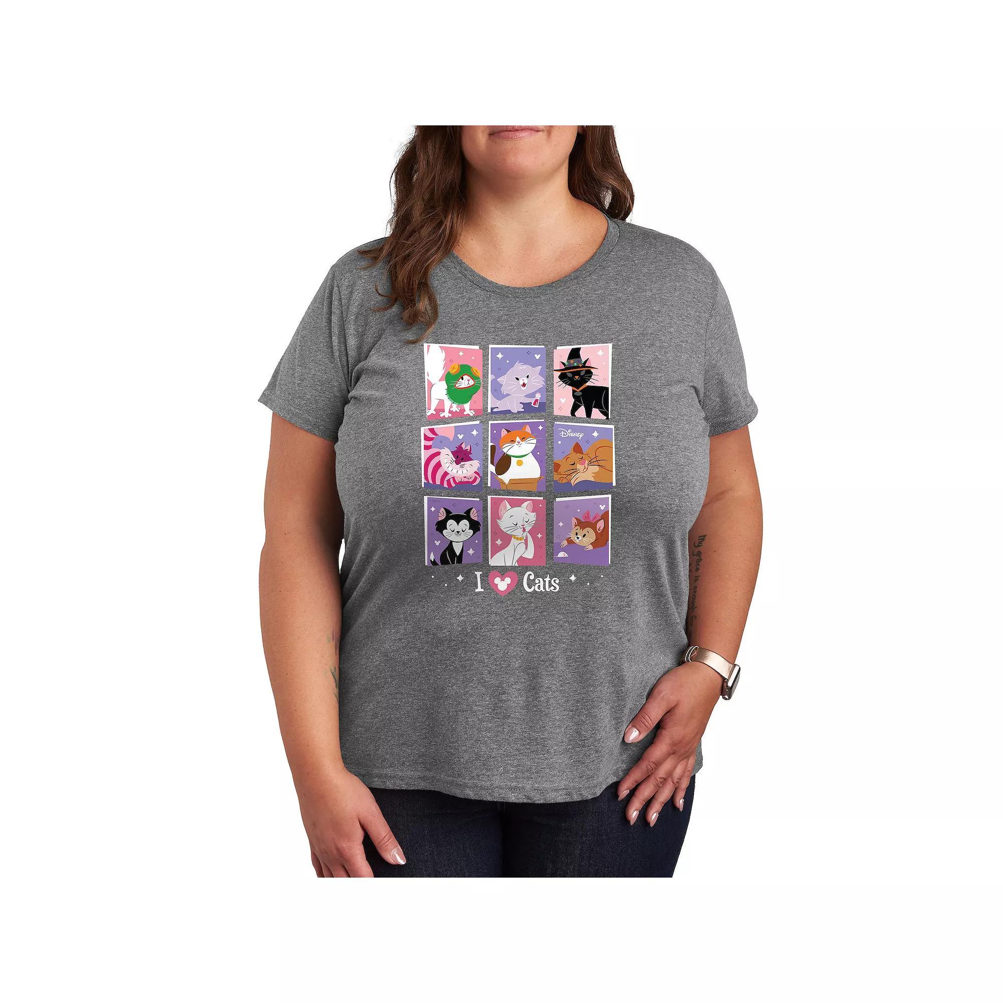 Plus The Wizard Of Oz Green Evil Graphic Tee, Womens Grey Gray Product Image