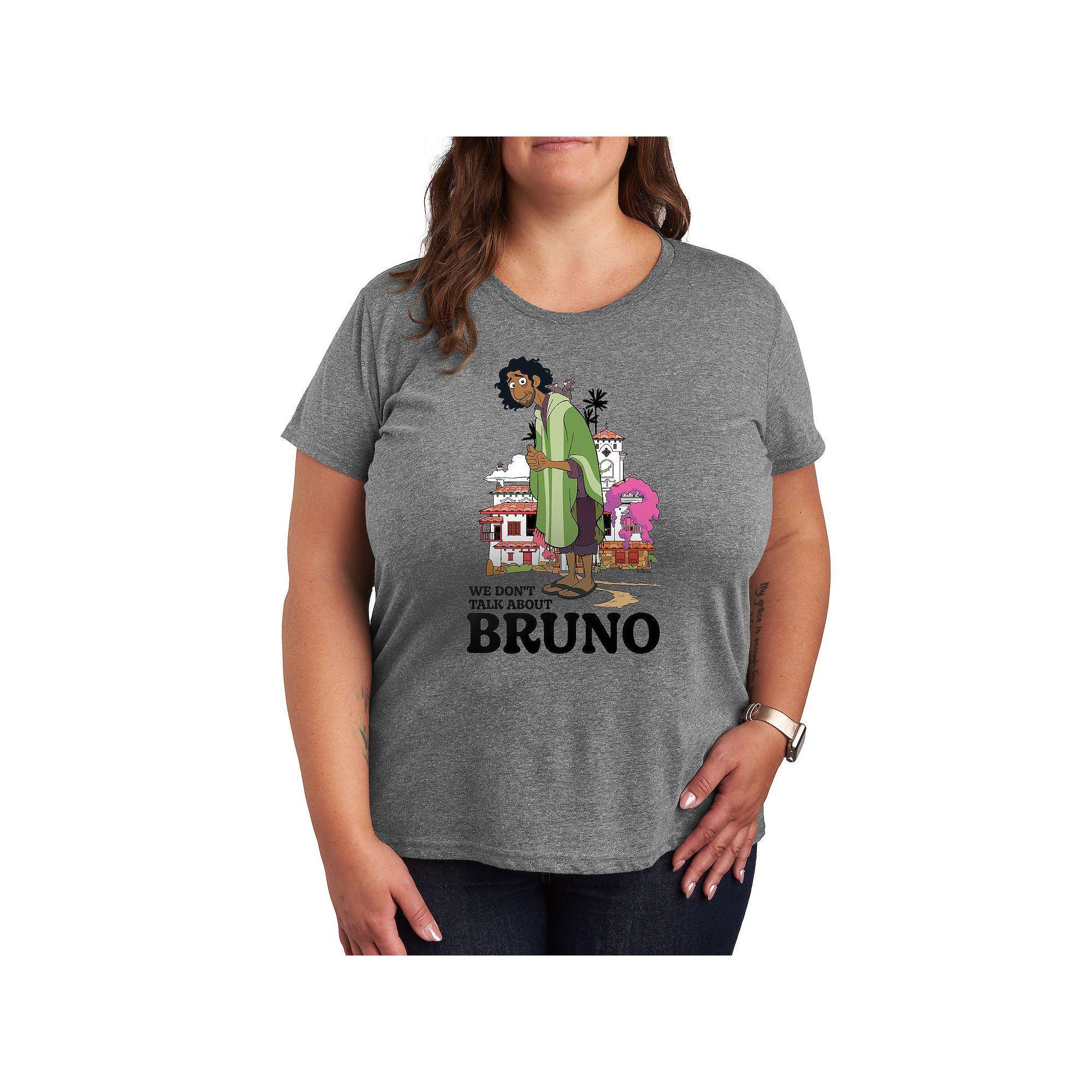 Disneys Minnie Mouse Plus Christmas Time Graphic Tee, Womens Grey Gray Product Image