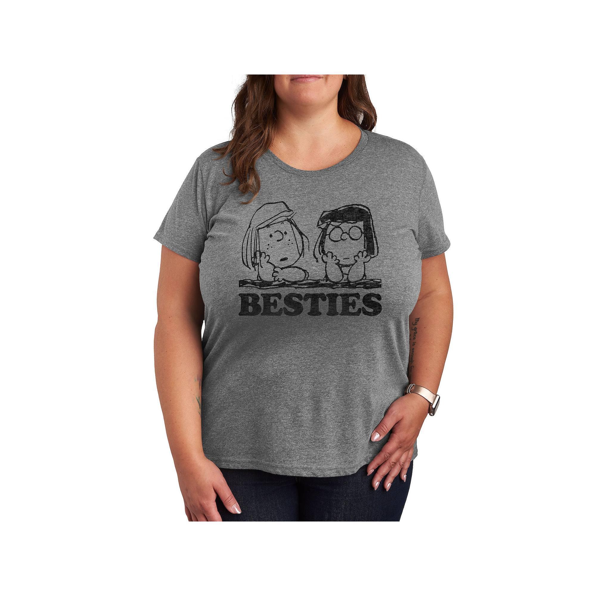 Plus Peanuts Patty & Marcie Besties Graphic Tee, Womens Product Image