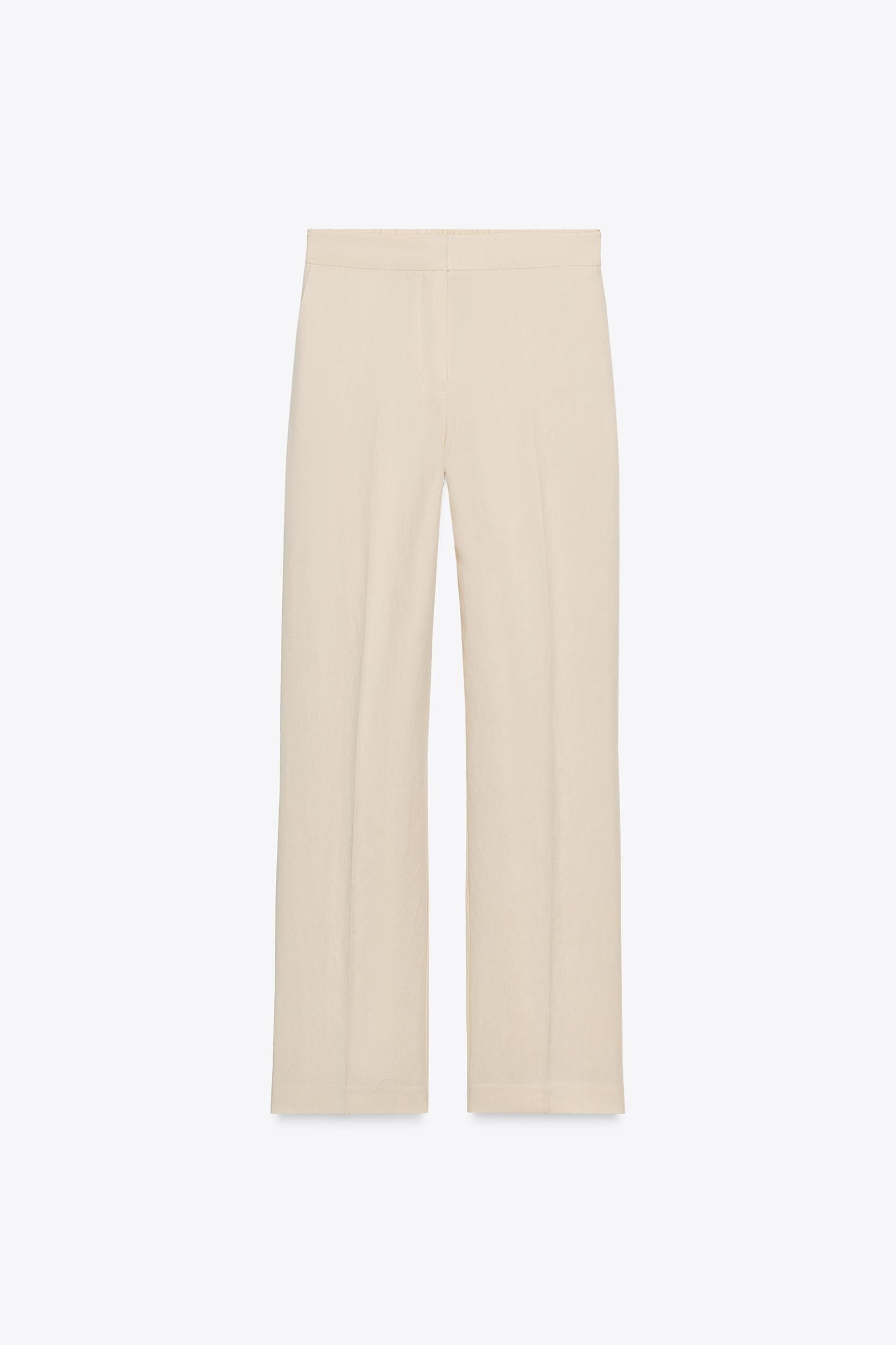 STRAIGHT LEG ELASTIC WAIST PANTS Product Image