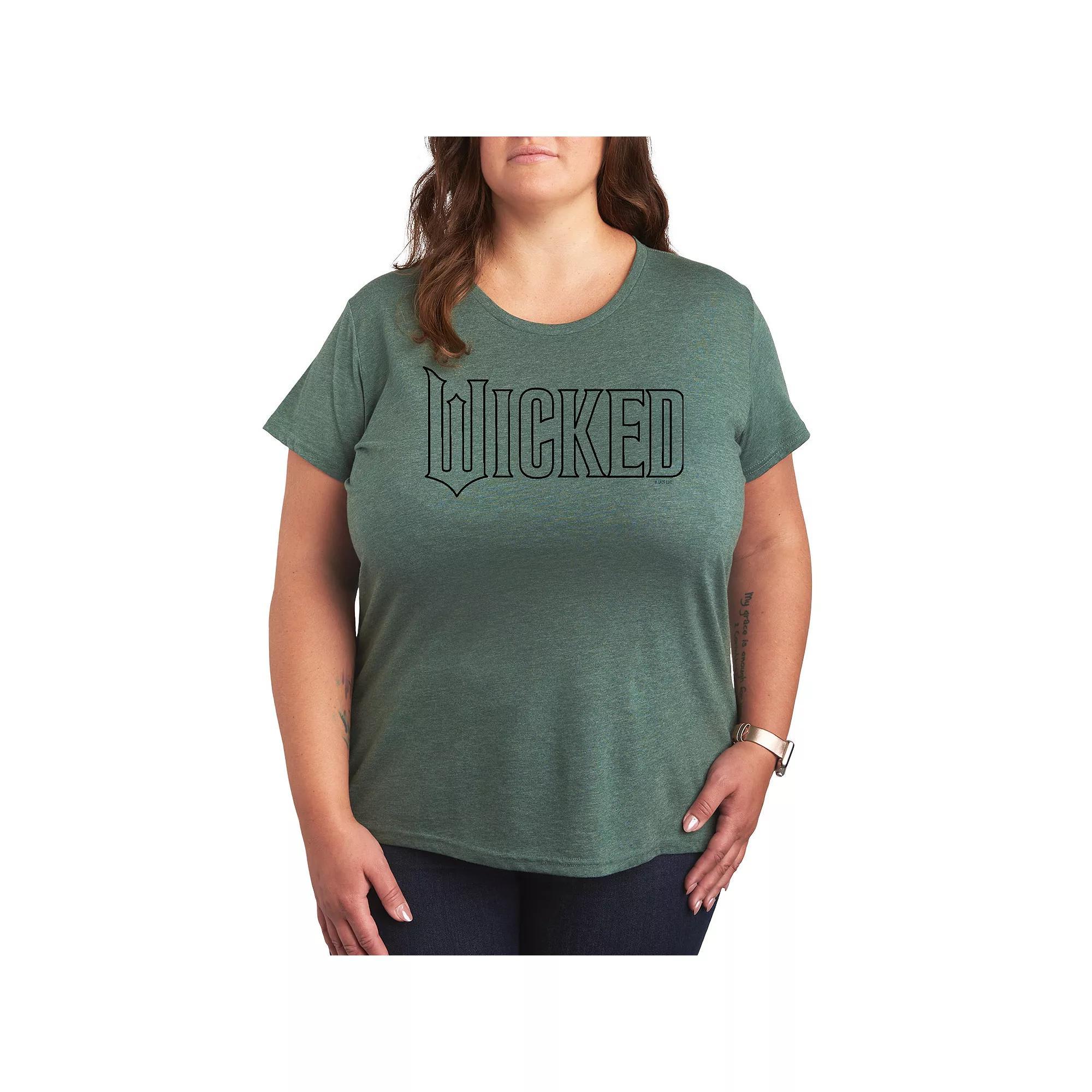 Plus Size Wicked Outline Logo Graphic Tee, Womens Product Image