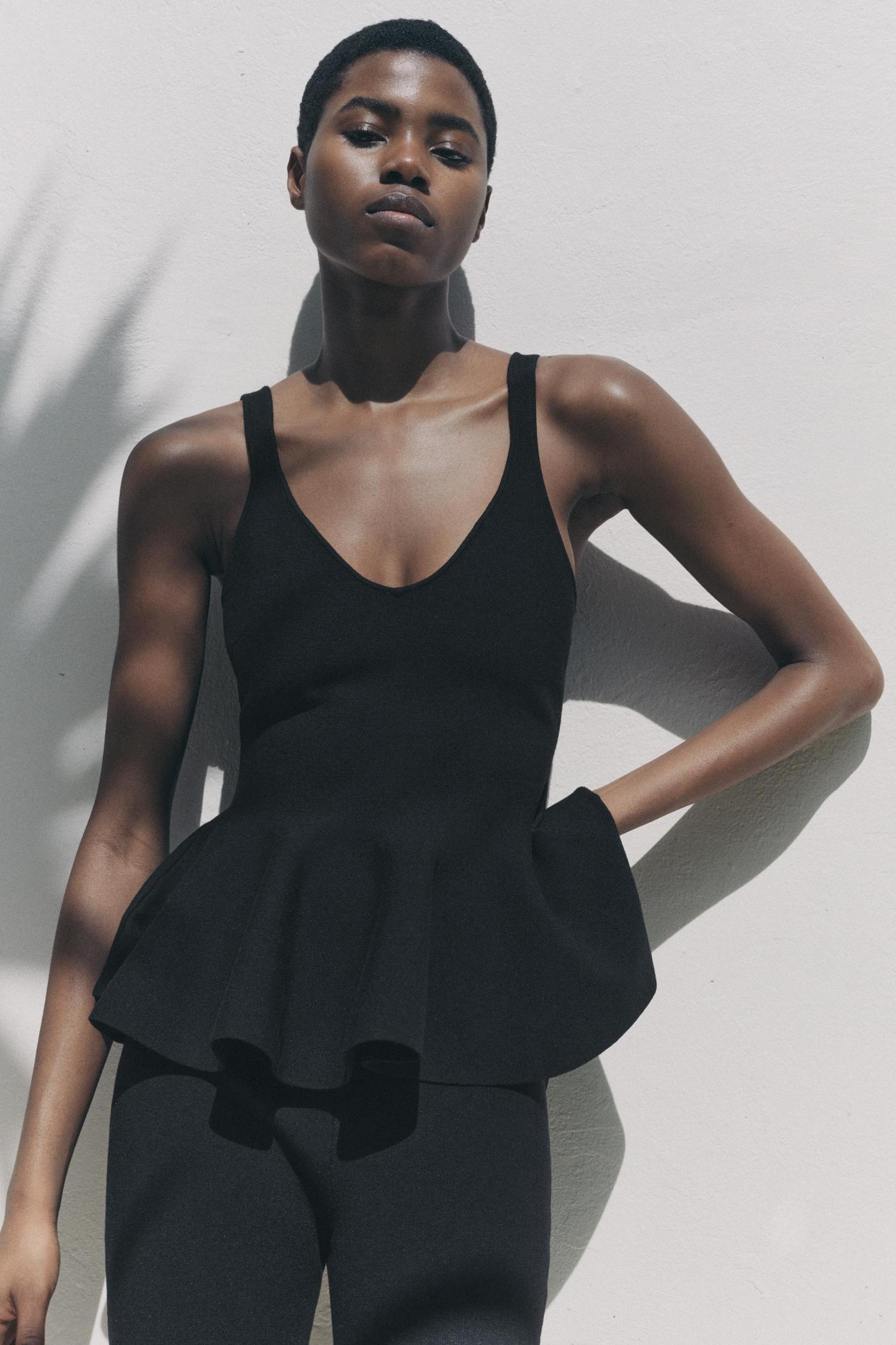 RUFFLED KNIT TOP Product Image