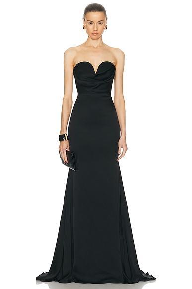 Strapless Sweetheart Drape Gown Product Image