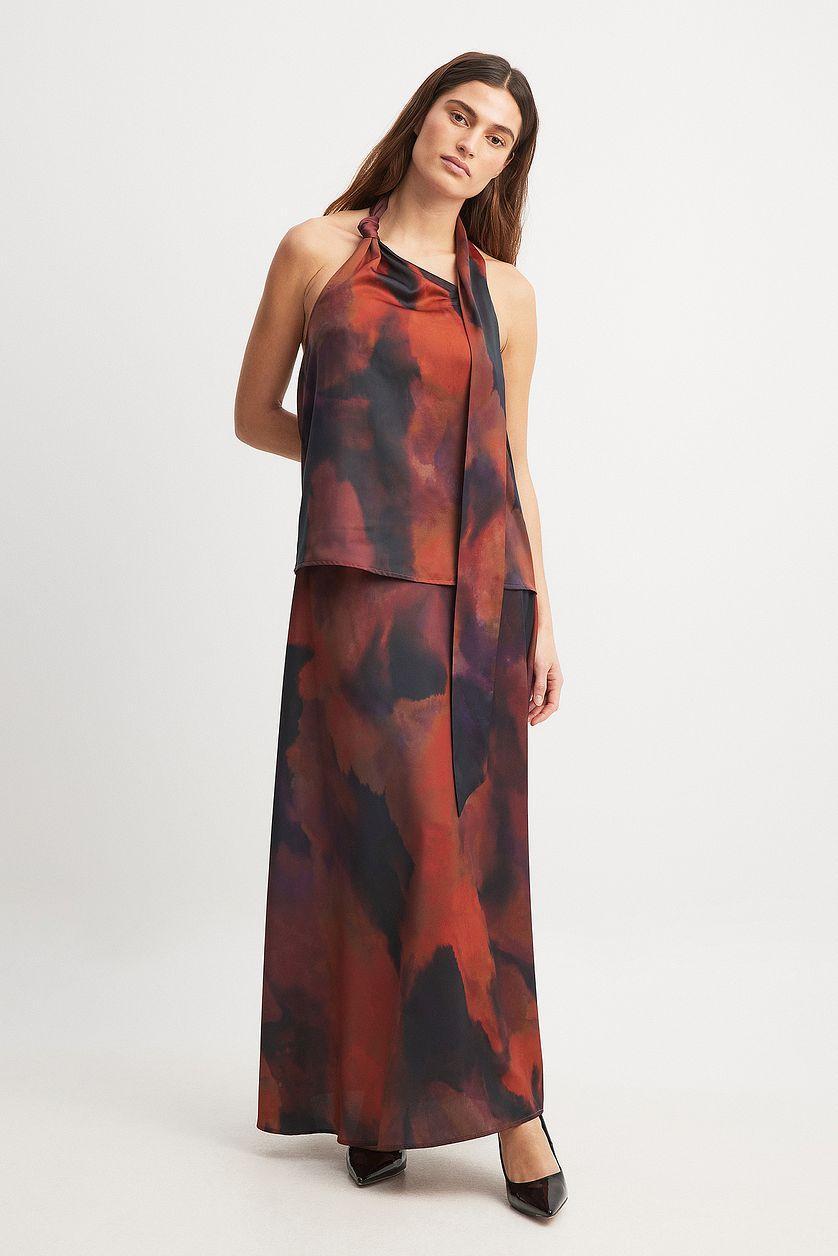 Satin Slip Maxi Skirt Product Image