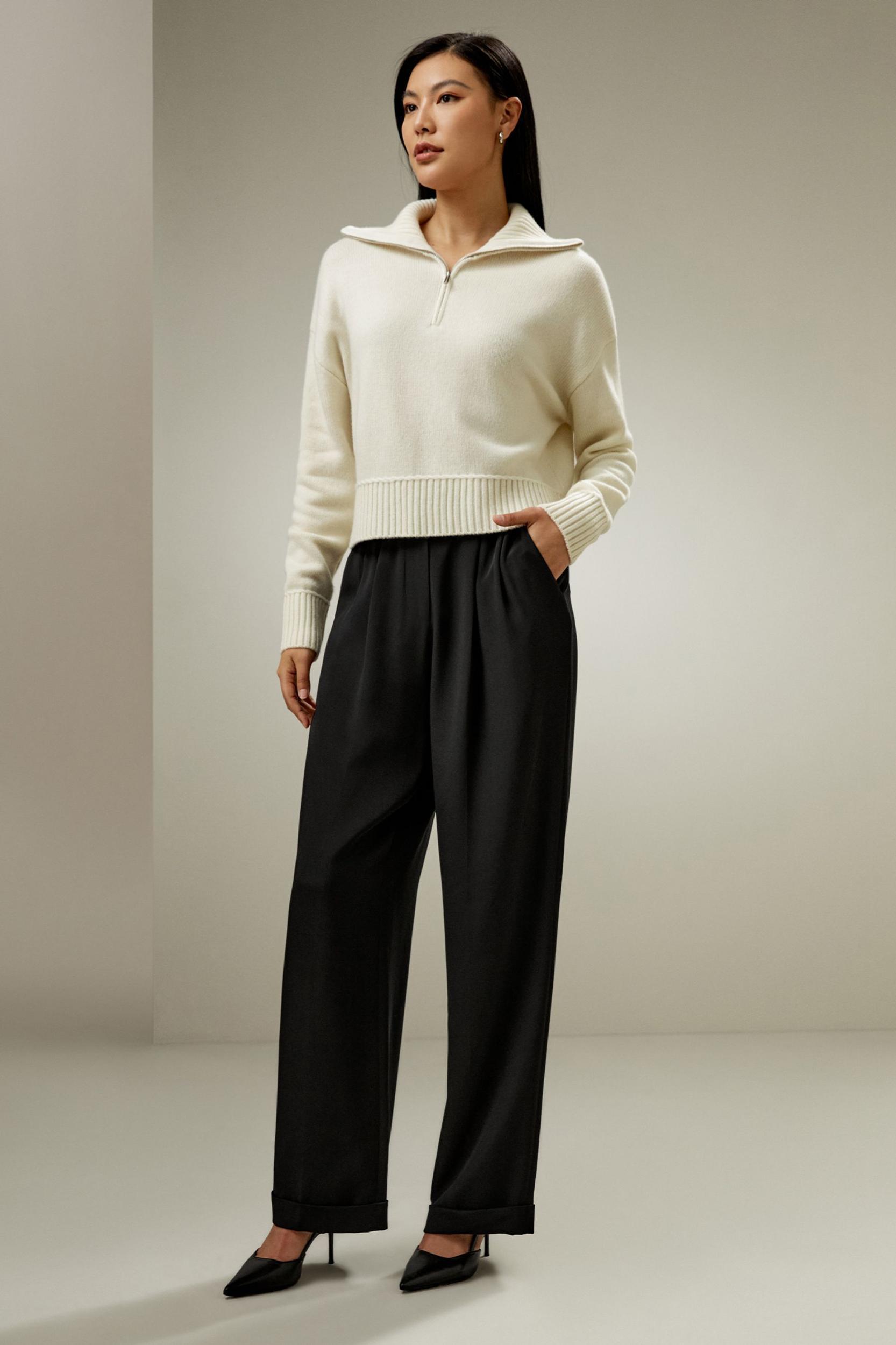 Relaxed Fit Wool-Cashmere Blend Sweater Product Image