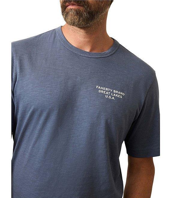 Faherty Sunwashed Organic Cotton Graphic Short Sleeve T-Shirt Product Image