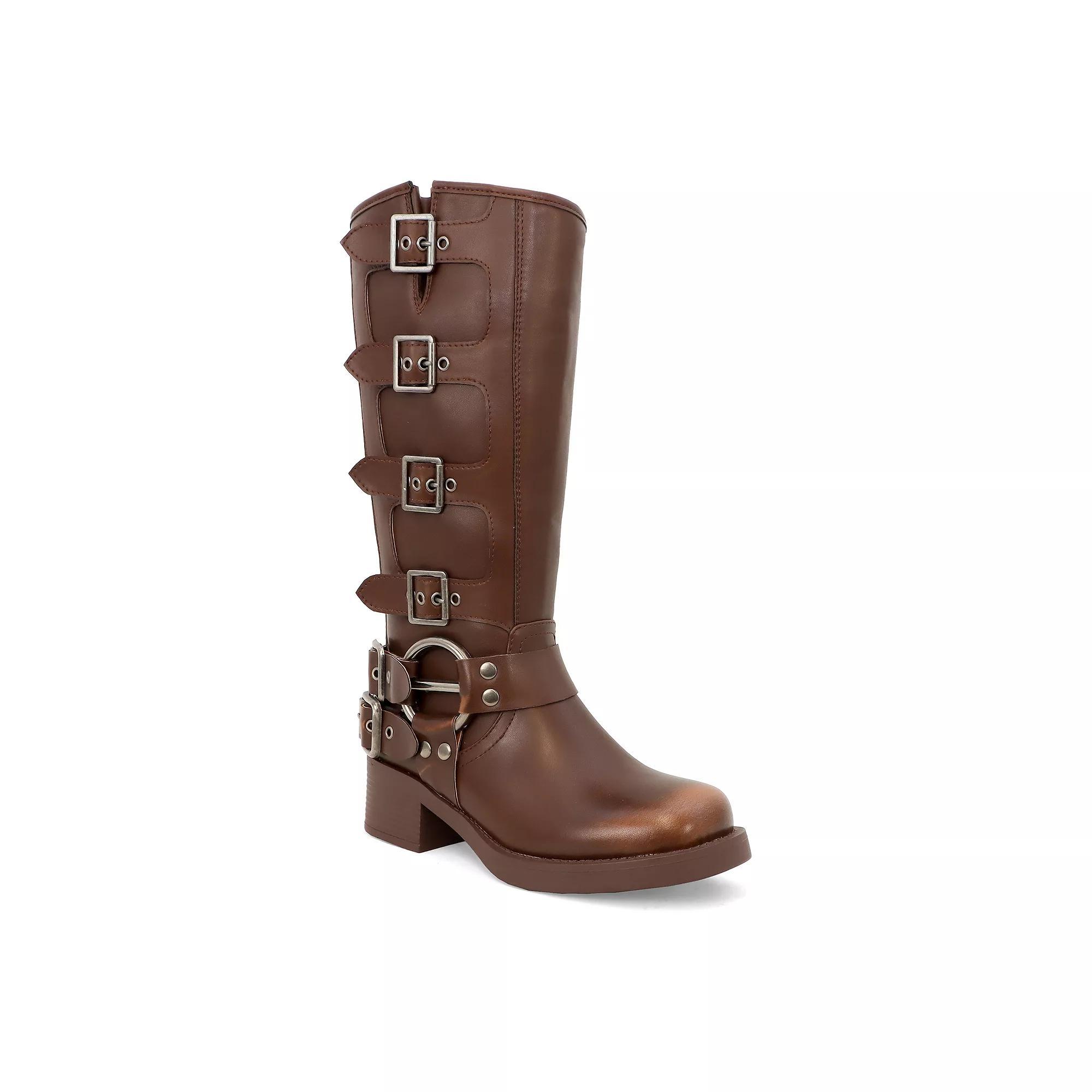 Yoki Sarki Riding Tall Women's Boots, Size: 10, Brown Product Image