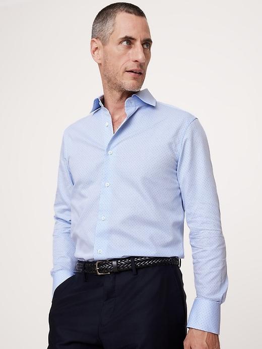 Slim-Fit Italian Cotton Poplin Dress Shirt Product Image