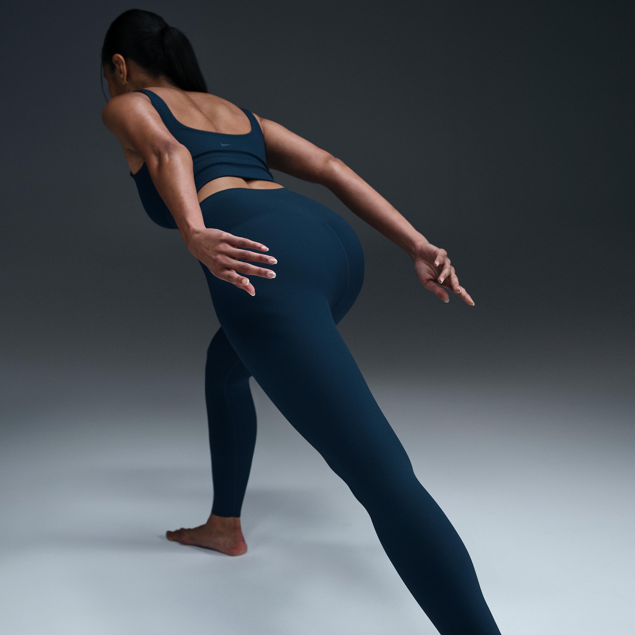 Nike Women's Zenvy Rib Gentle-Support High-Waisted 7/8 Leggings Product Image