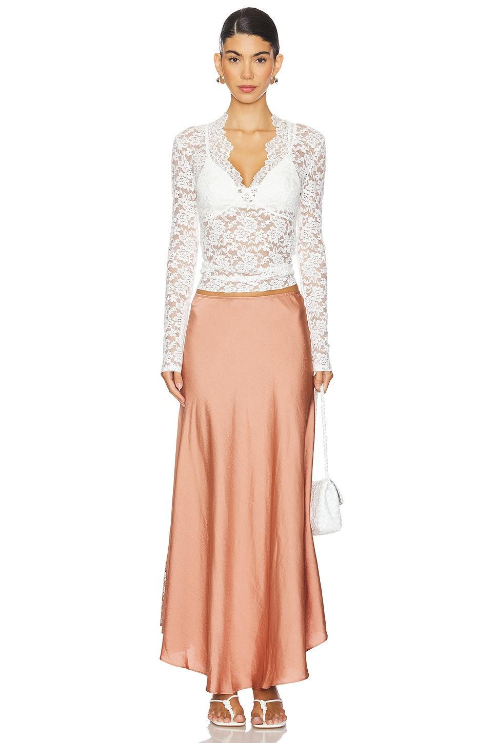 x Intimately FP All Day Lace Long Sleeve Top In Ivory Product Image