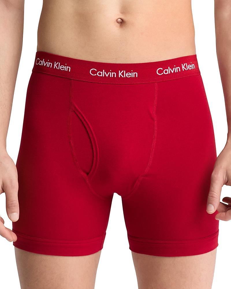 Men's Calvin Klein 3-pack Cotton Stretch Boxer Briefs, Size: Large, Black Product Image