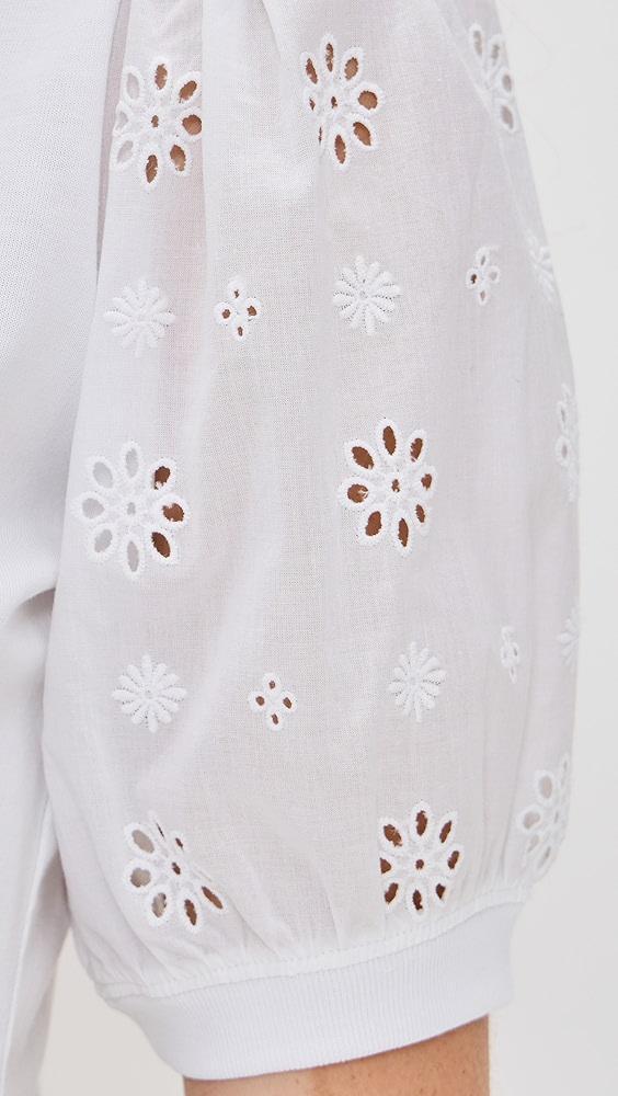 FRAME The Lace Sleeve Tee | Shopbop Product Image
