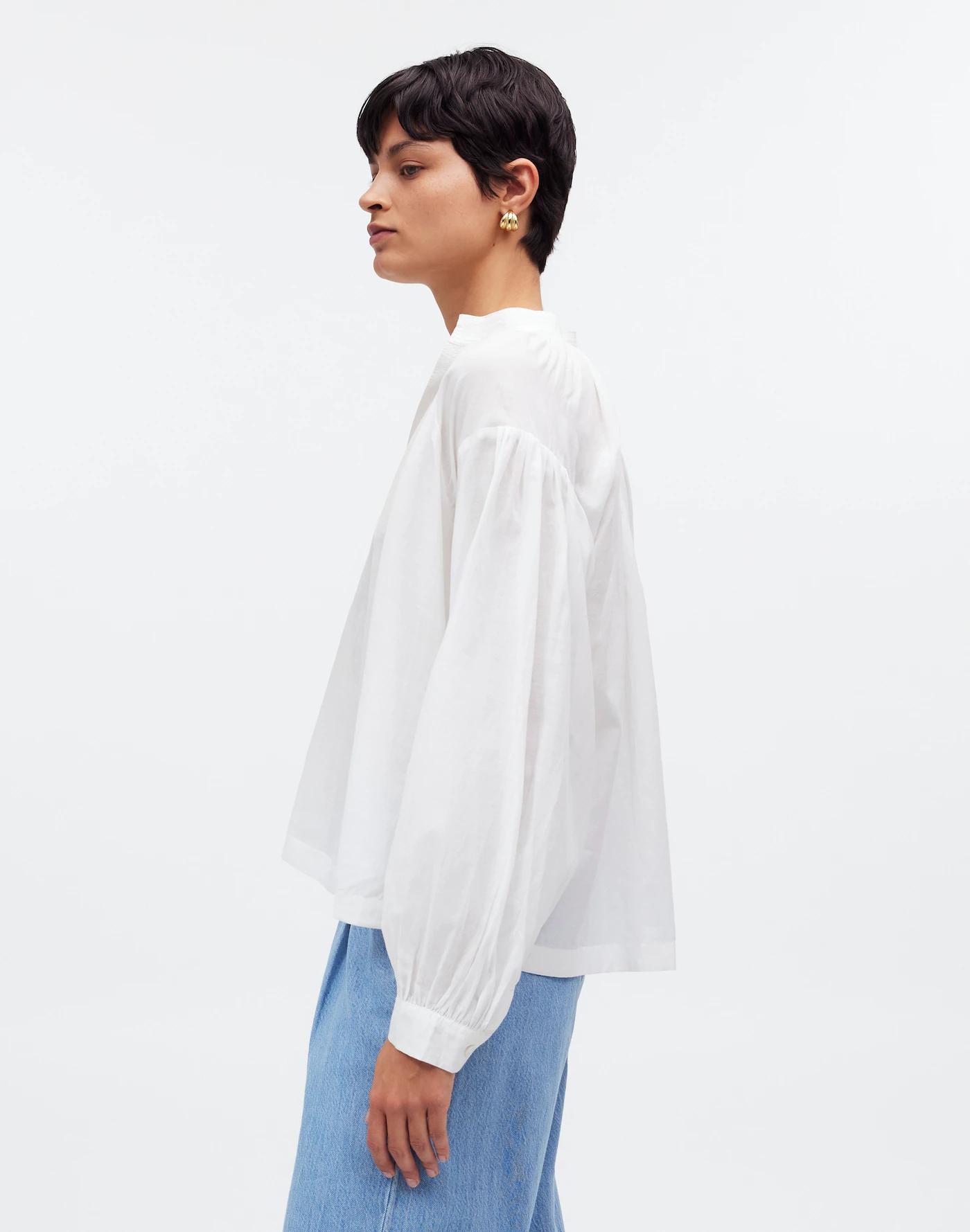 Shirred Long-Sleeve Top Product Image
