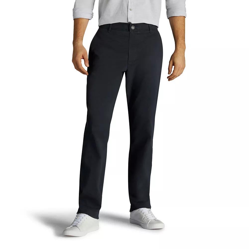 Men's Lee® Extreme Motion Relaxed Fit Flat Front Pants, Size: 42X30, Blue Product Image