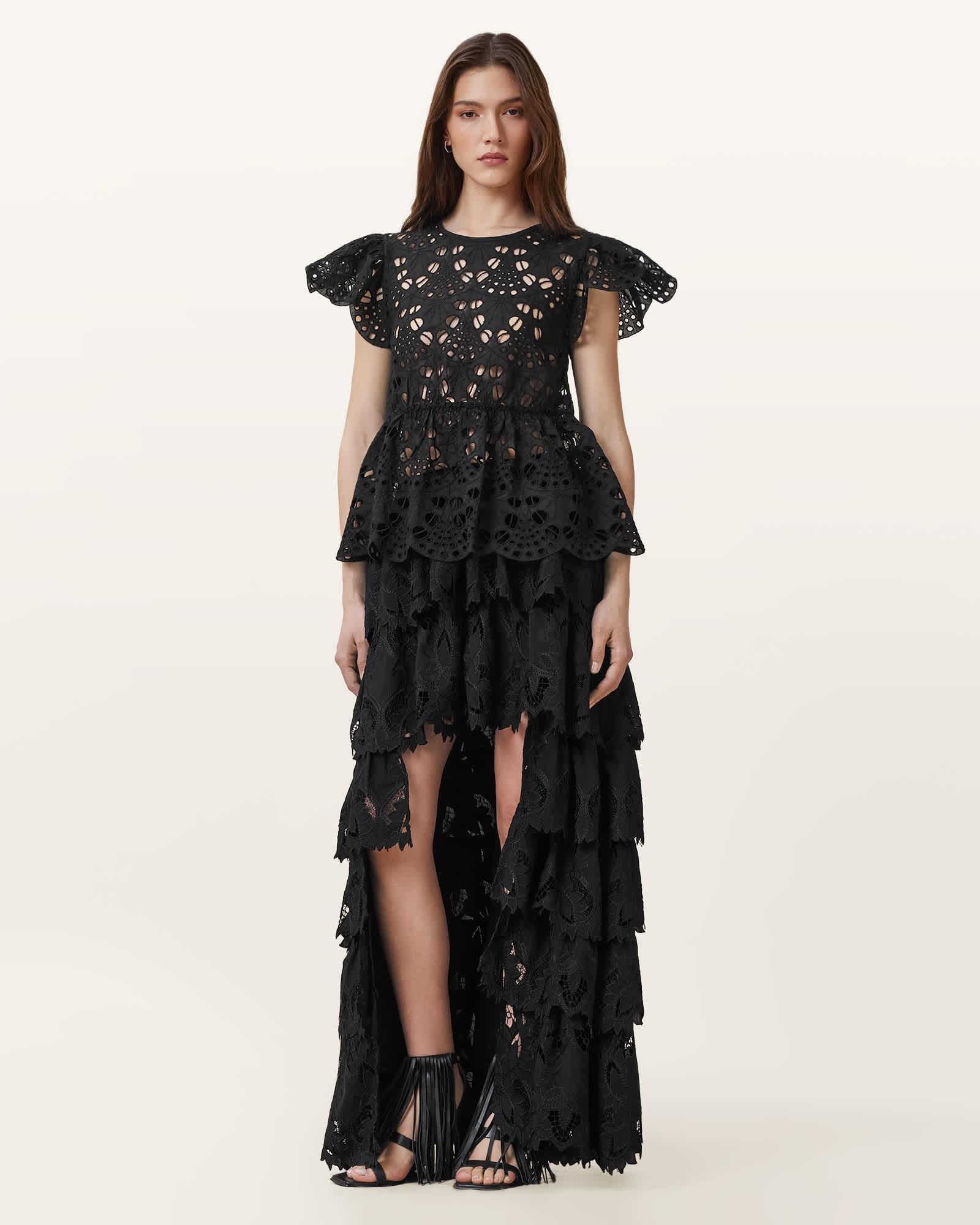 Cavarly Embroidered Maxi Skirt Product Image