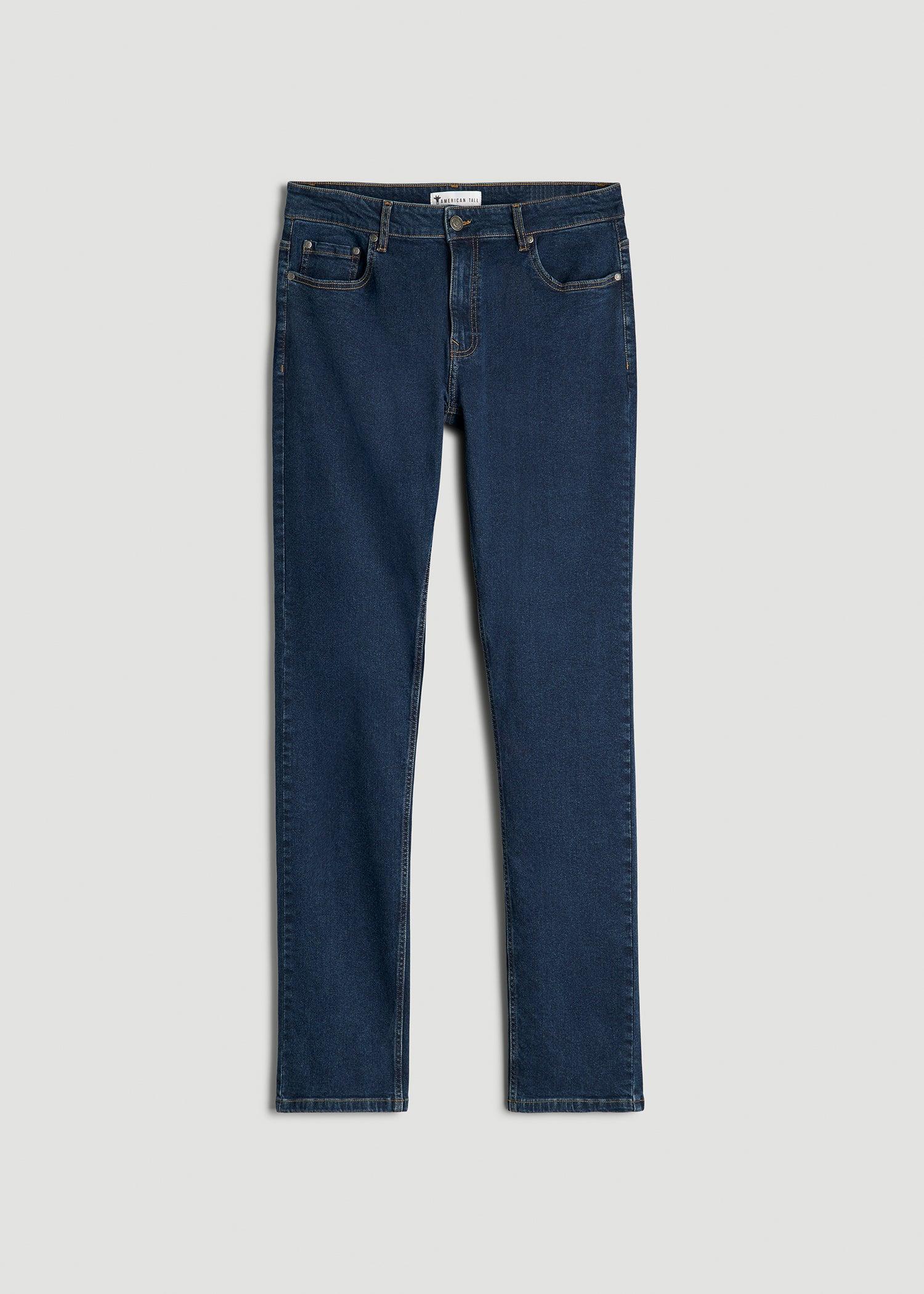 A.T. Basics Men's Dylan Slim Fit Jeans for Tall Men in Charged Blue Product Image