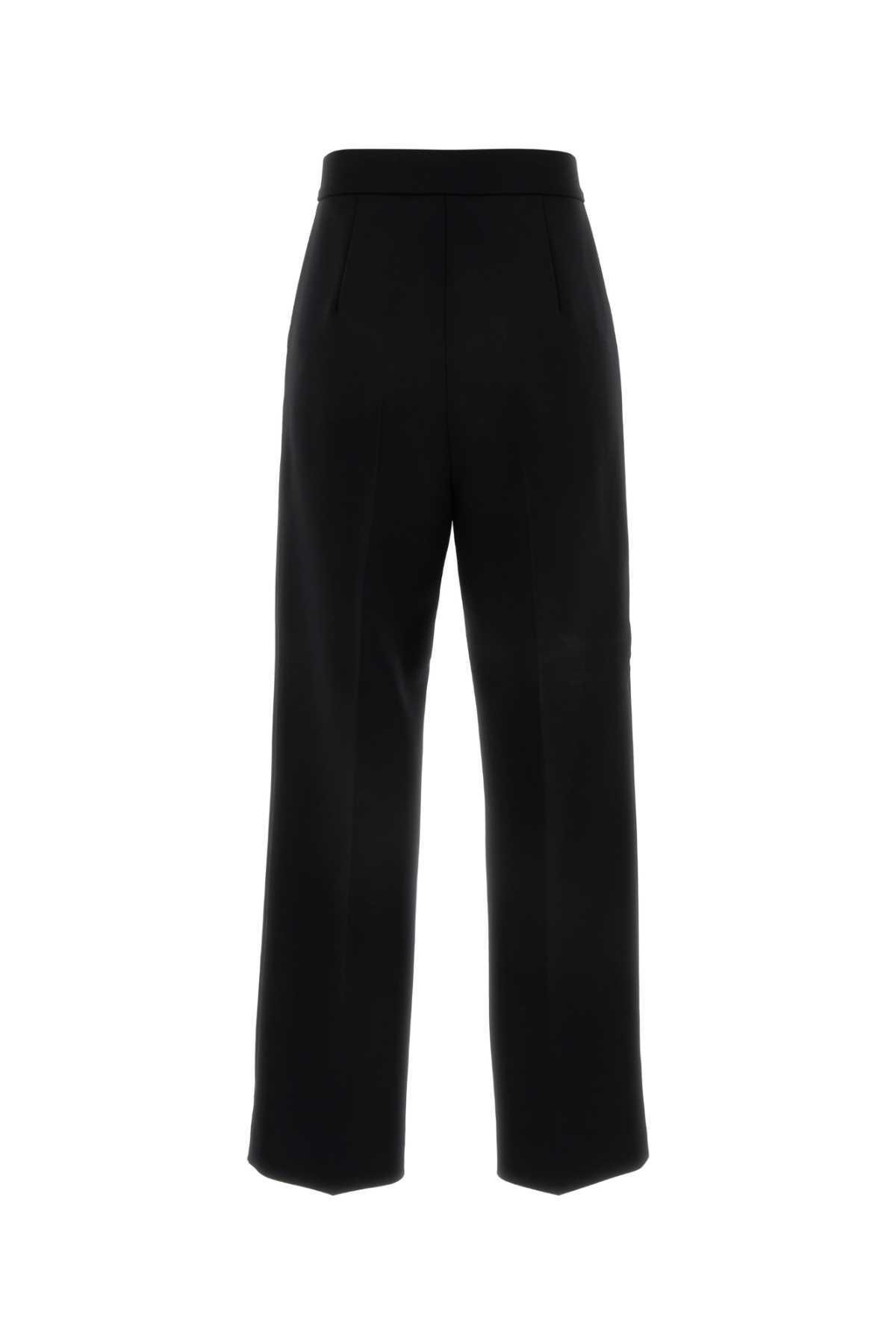MAX MARA Virgin Wool-blend Pleated Trousers In Black Product Image