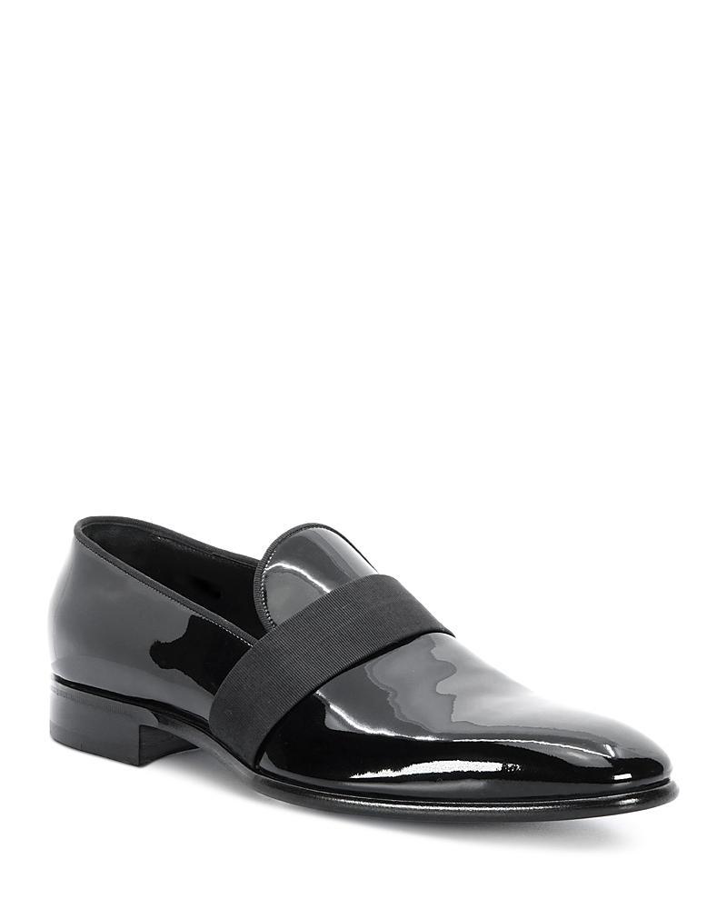 Santoni Mens Isomer-V3-01 Patent Slip On Formal Loafers Product Image