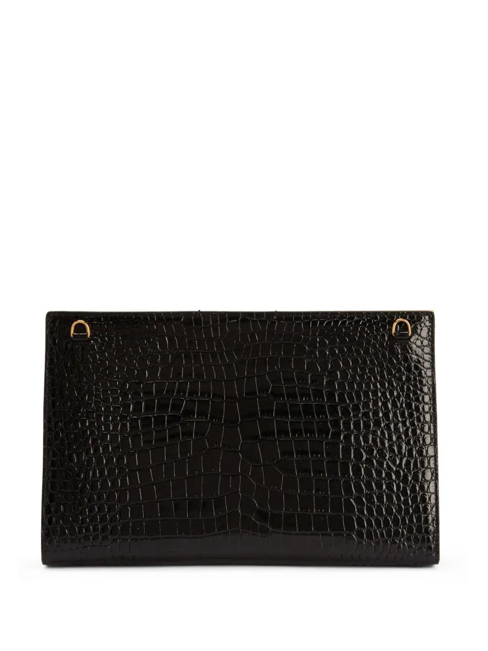 Tanaya crocodile-effect clutch bag Product Image