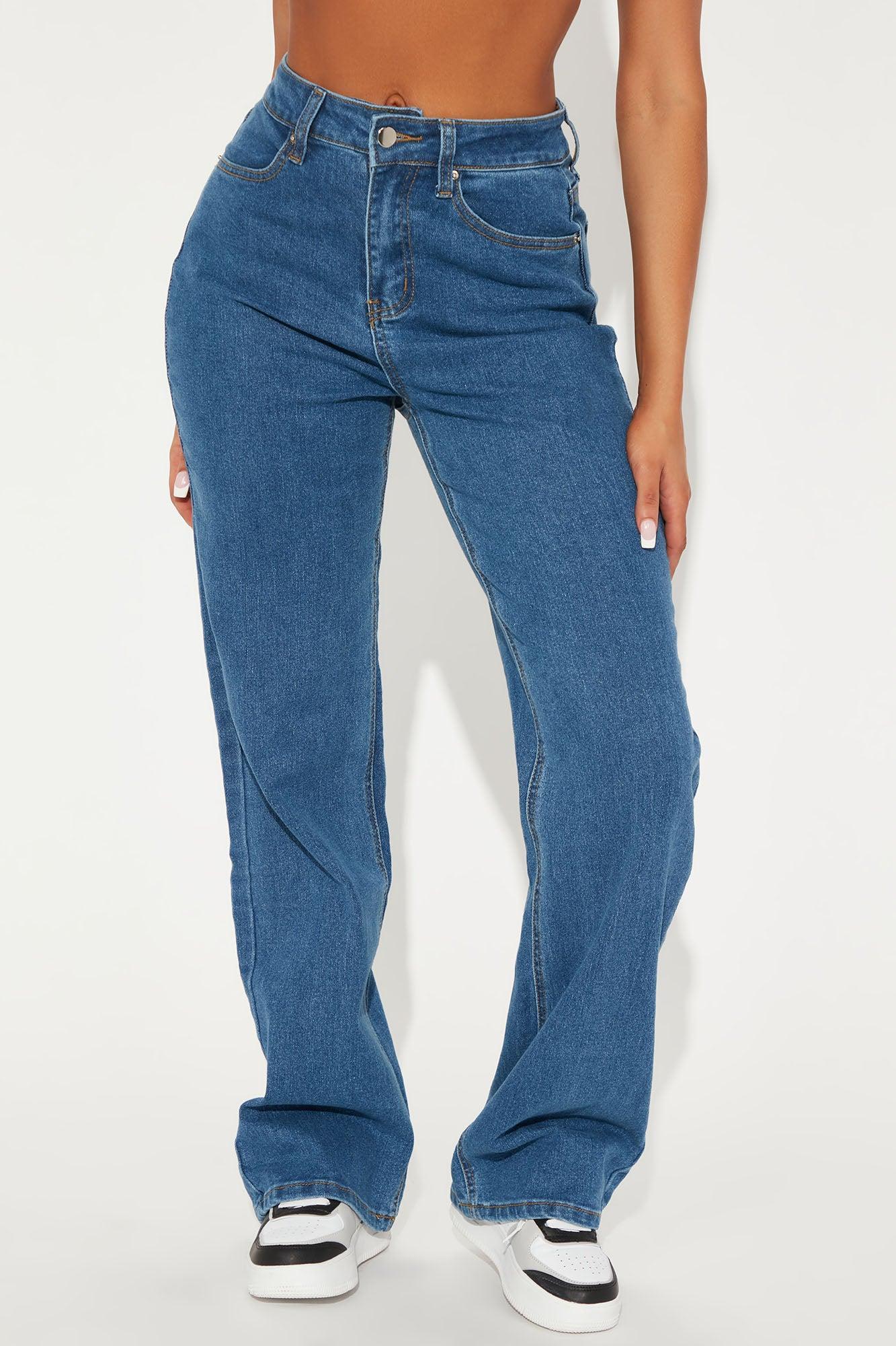 Sweet Love Straight Leg Jeans - Medium Blue Wash Product Image