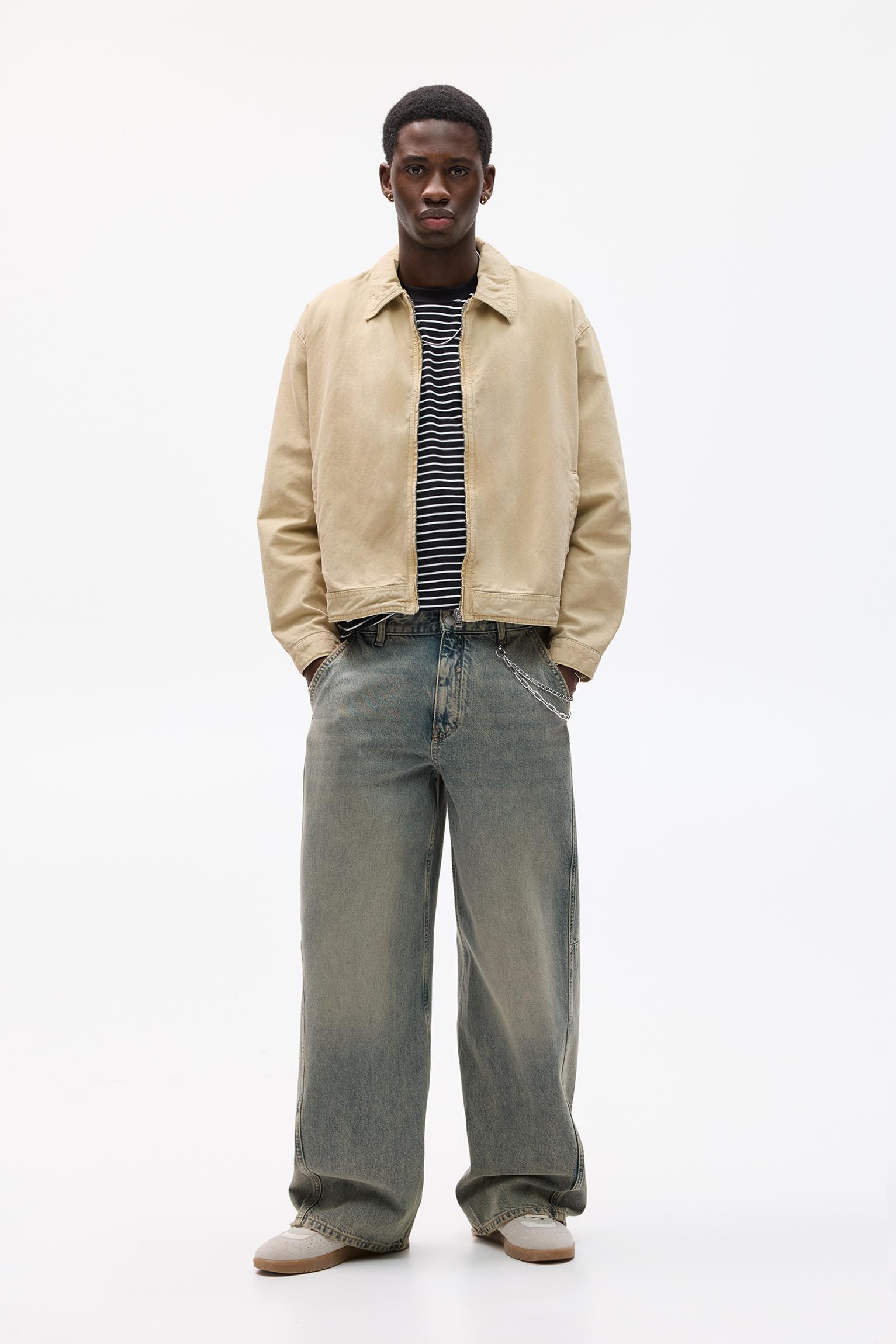 Cotton jacket with zipper Product Image