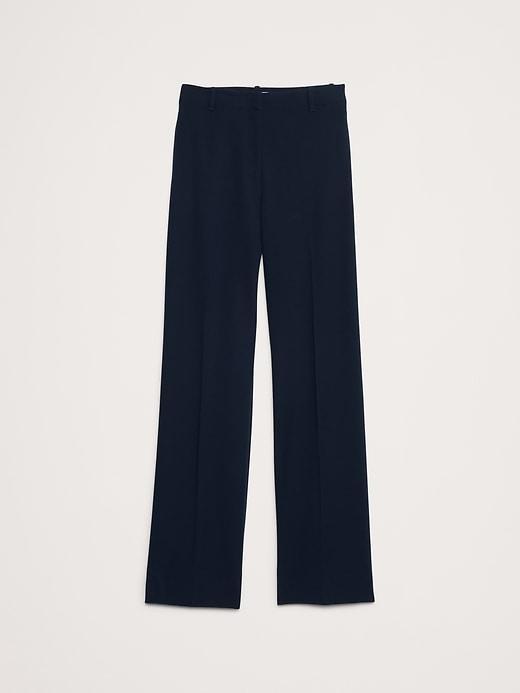 High-Rise Modern Straight Lightweight Wool Flannel Pant Product Image