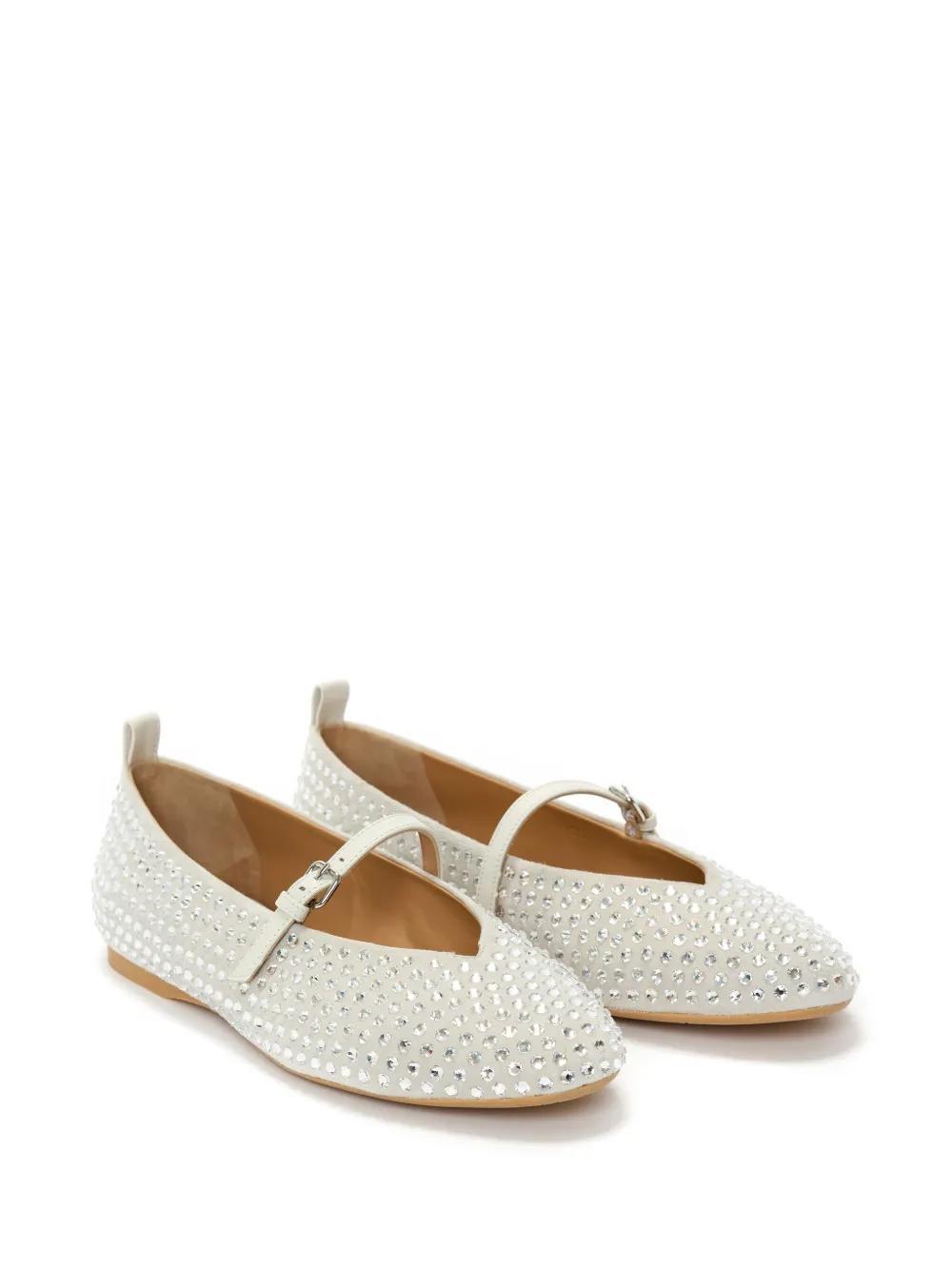 JW ANDERSON Crystal-embellished Ballerina Shoes In White Product Image