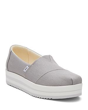 Toms Womens Alpargata Canvas Slip On Platform Flats Product Image