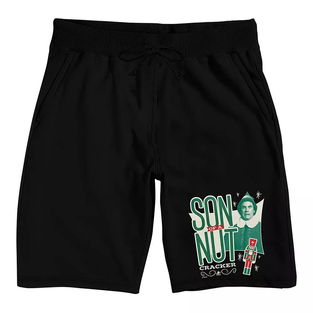Men's Elf Son of Nutcracker Pajama Shorts, Size: Small, Black Product Image