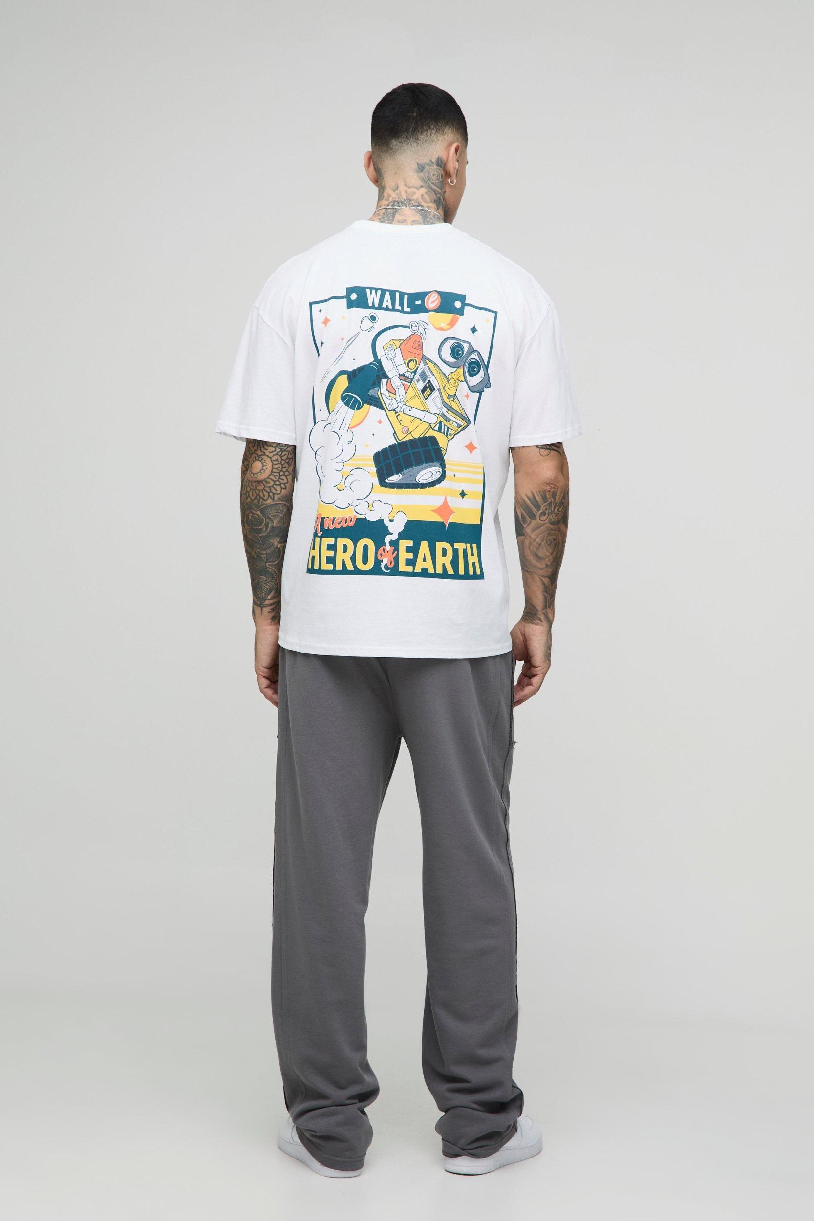 Tall Oversized Wall-E Disney License Print T-Shirt | boohooMAN USA Product Image