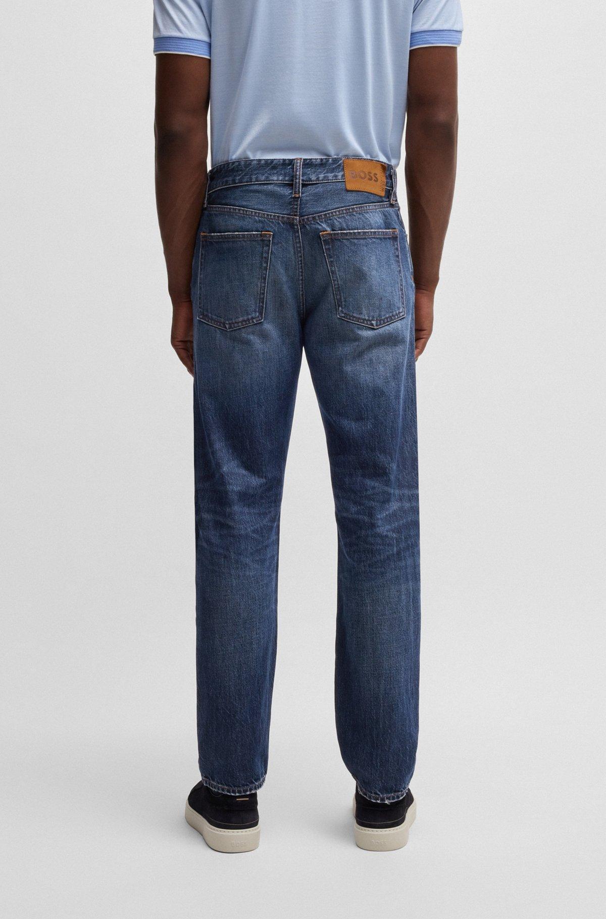 Classic-fit jeans in blue selvedge denim Product Image